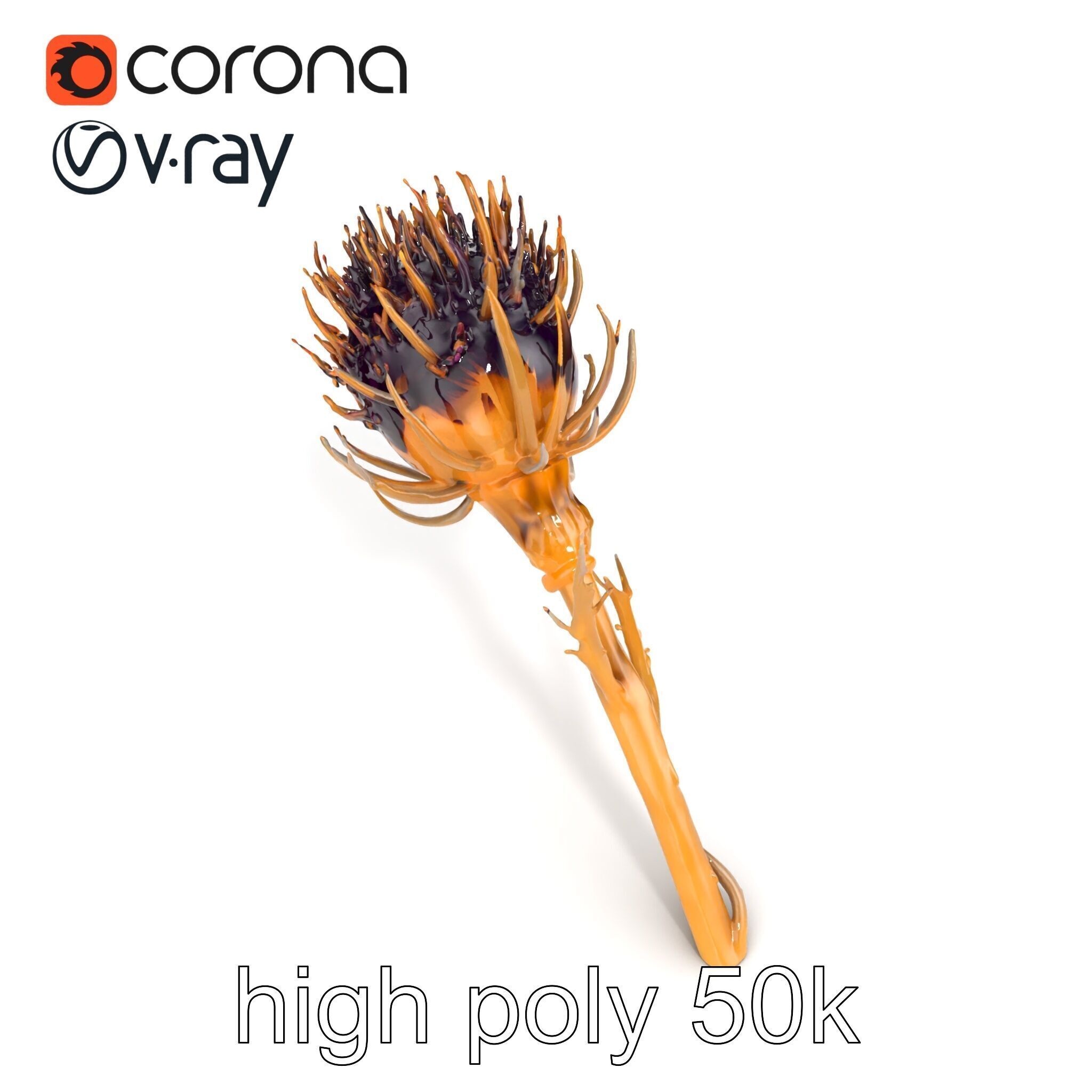 Luxurious Thistle Gold Accent Model Pack Low-poly 3D model_20