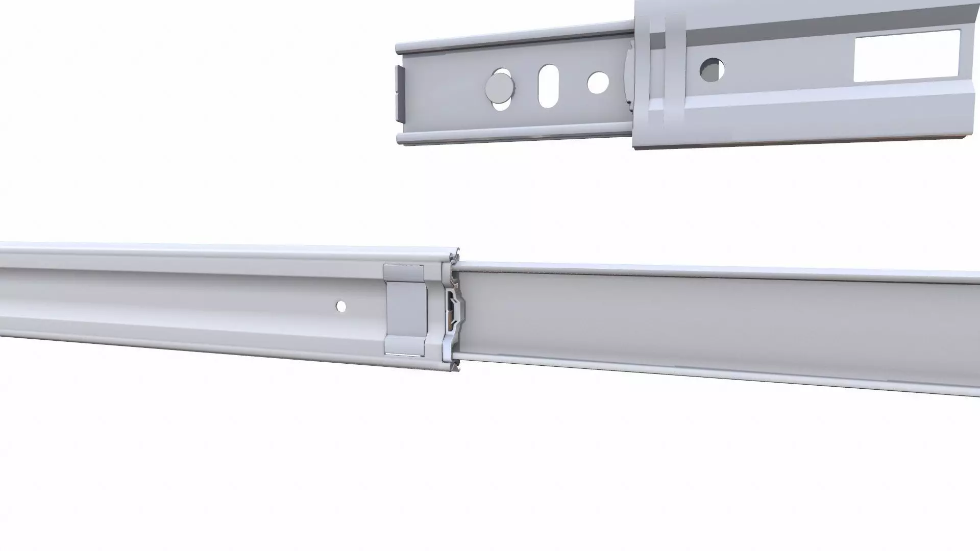 Furniture Fitting Sliding Rail 3D model
