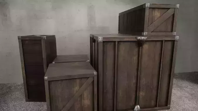  Wooden Crates Pack  4K Textures