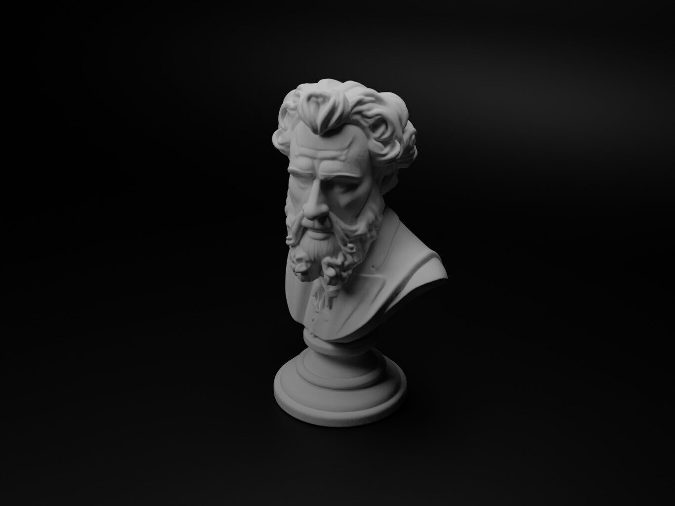Genius Bust Chess 3D print model_1