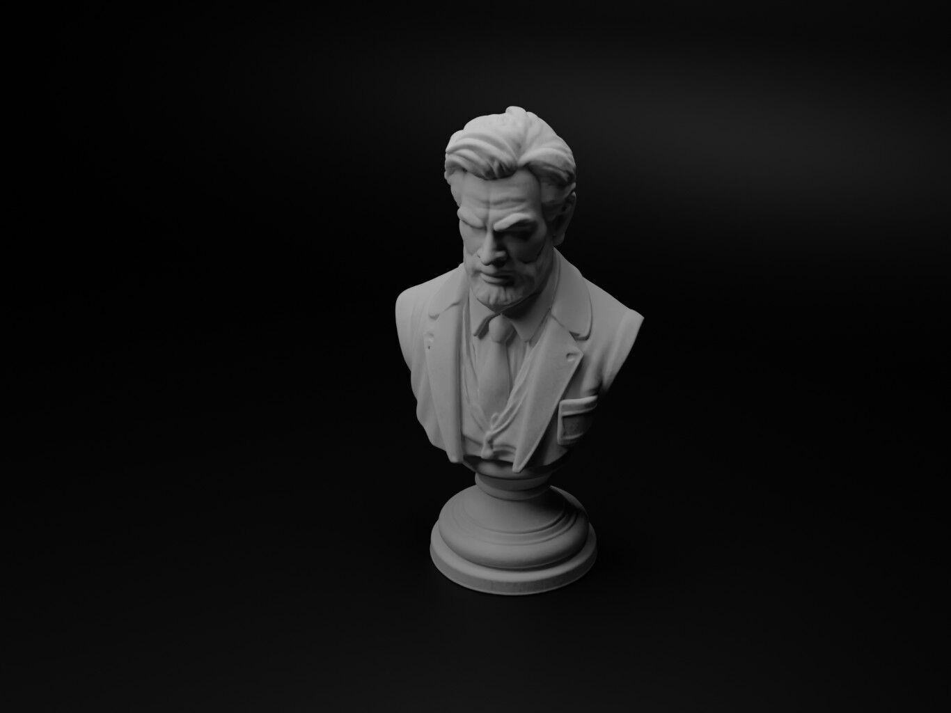 Guide Bust Chess 3D print model_1