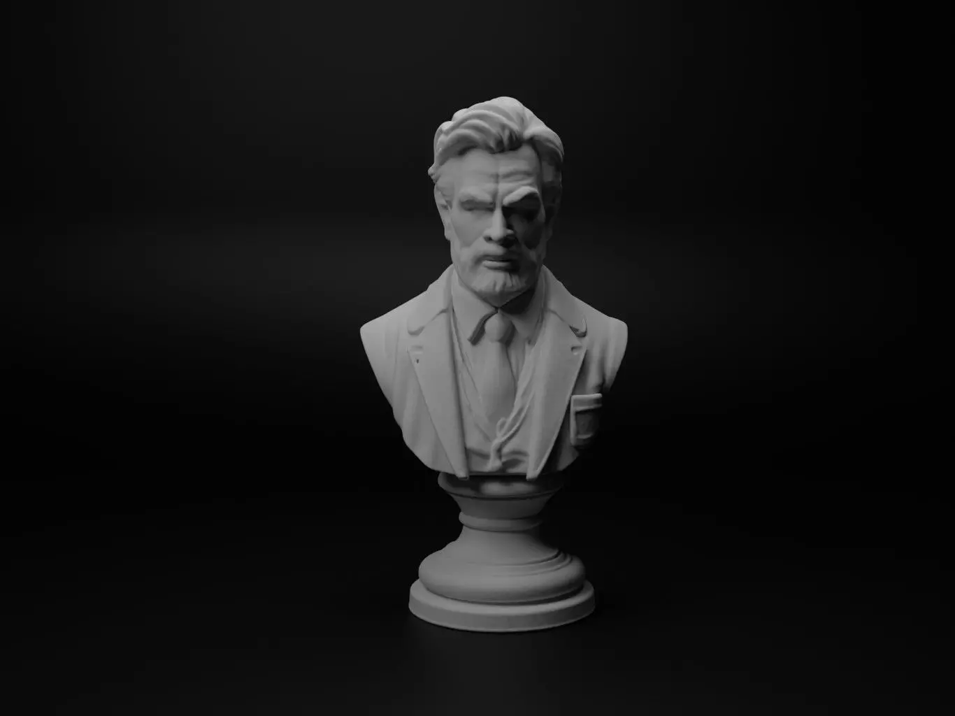 Guide Bust Chess 3D print model_0