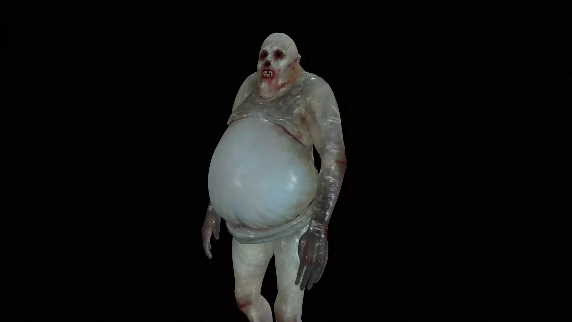 Zombie Game ready model PBR Low-poly 3D model