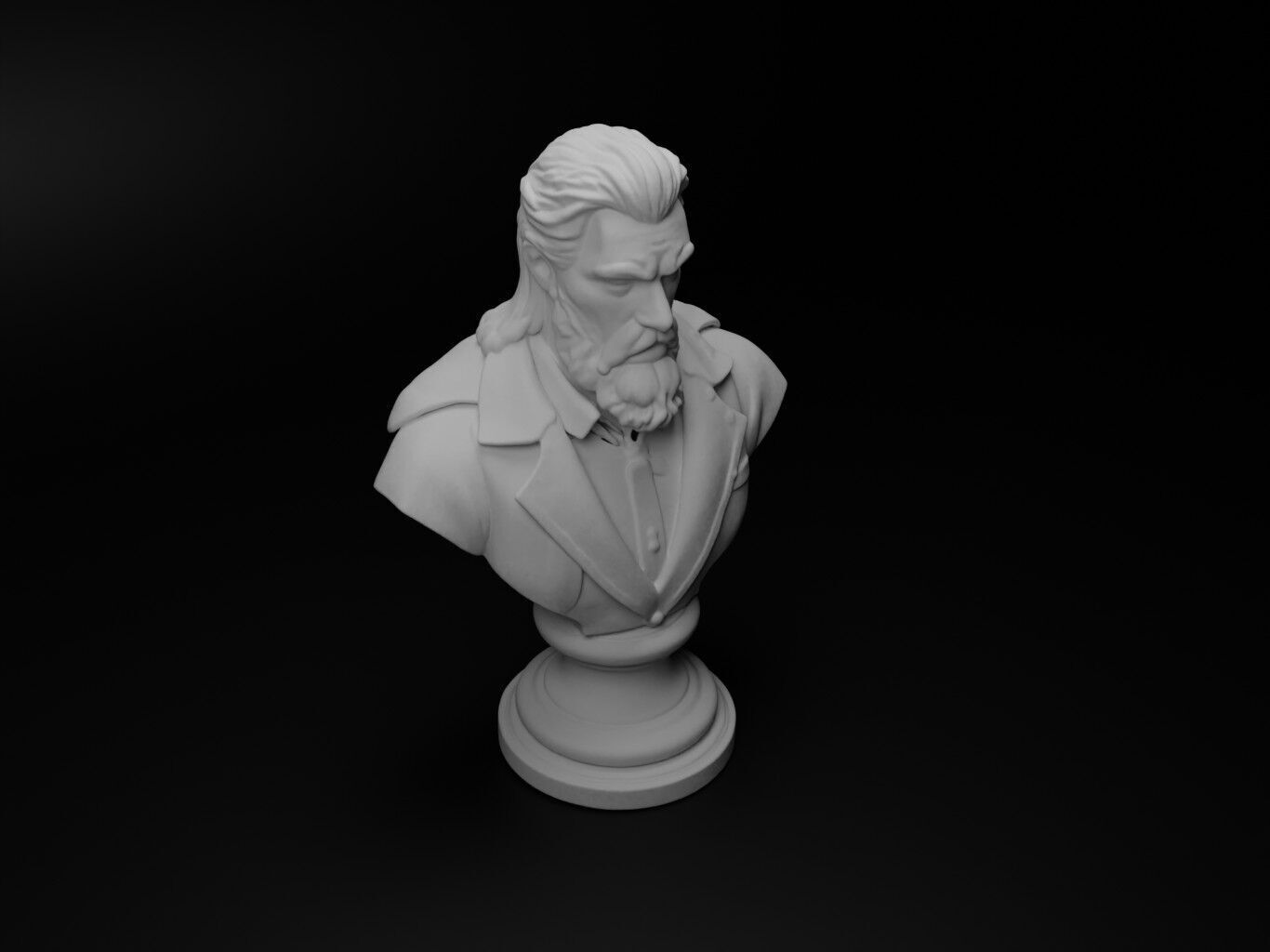 Hero Bust Chess 3D print model_2