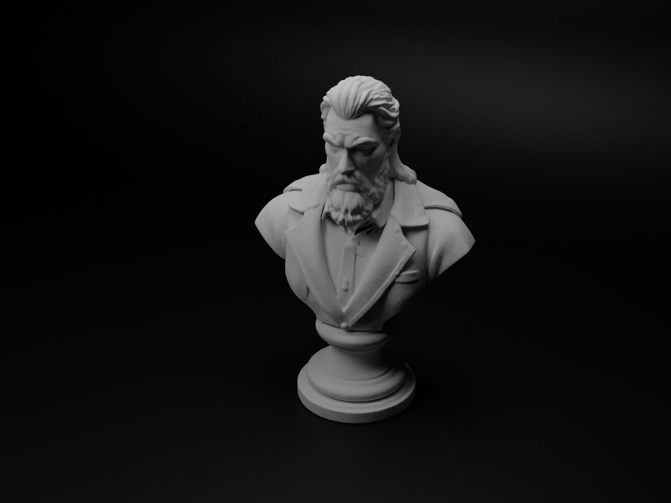 Hero Bust Chess 3D print model_1