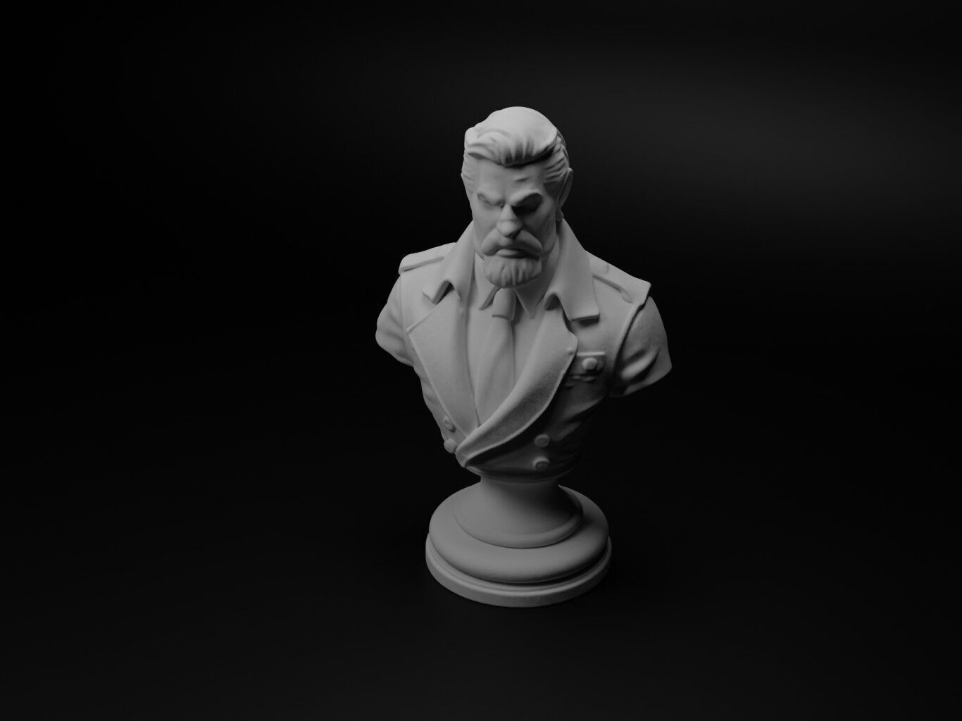 Hero Bust Chess 3D print model_1
