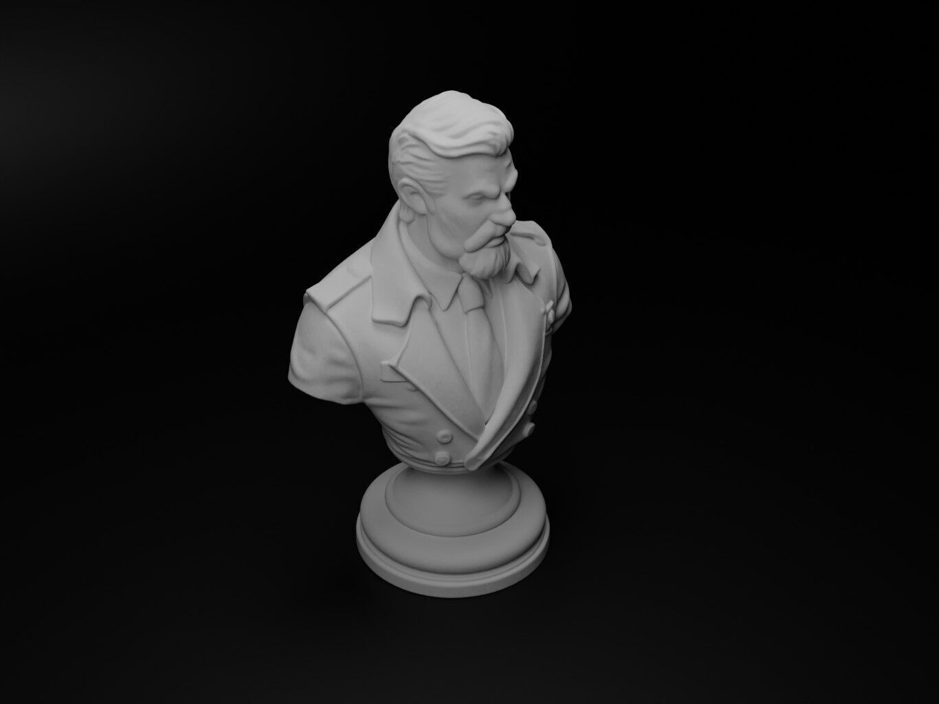 Hero Bust Chess 3D print model_2