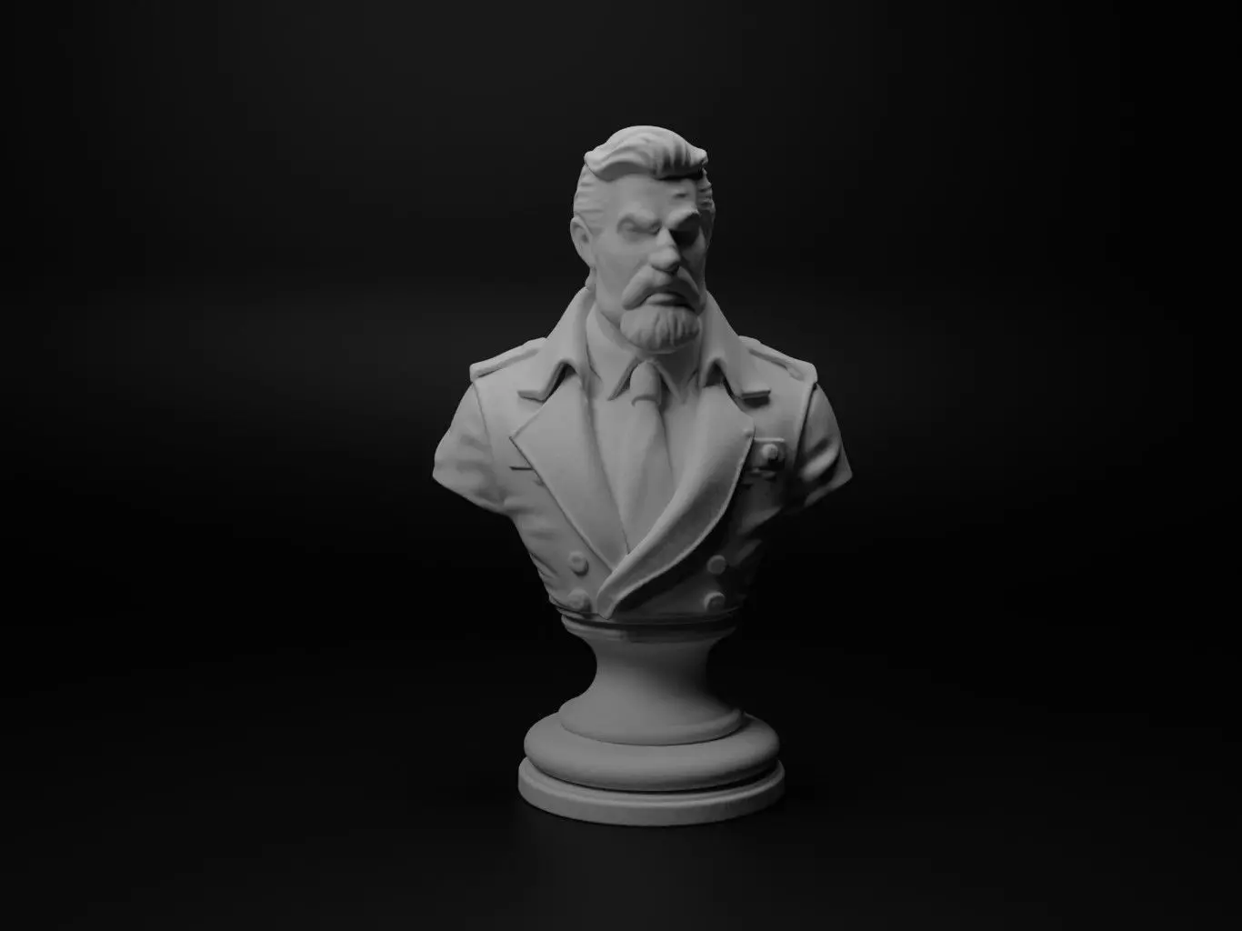 Hero Bust Chess 3D print model_0