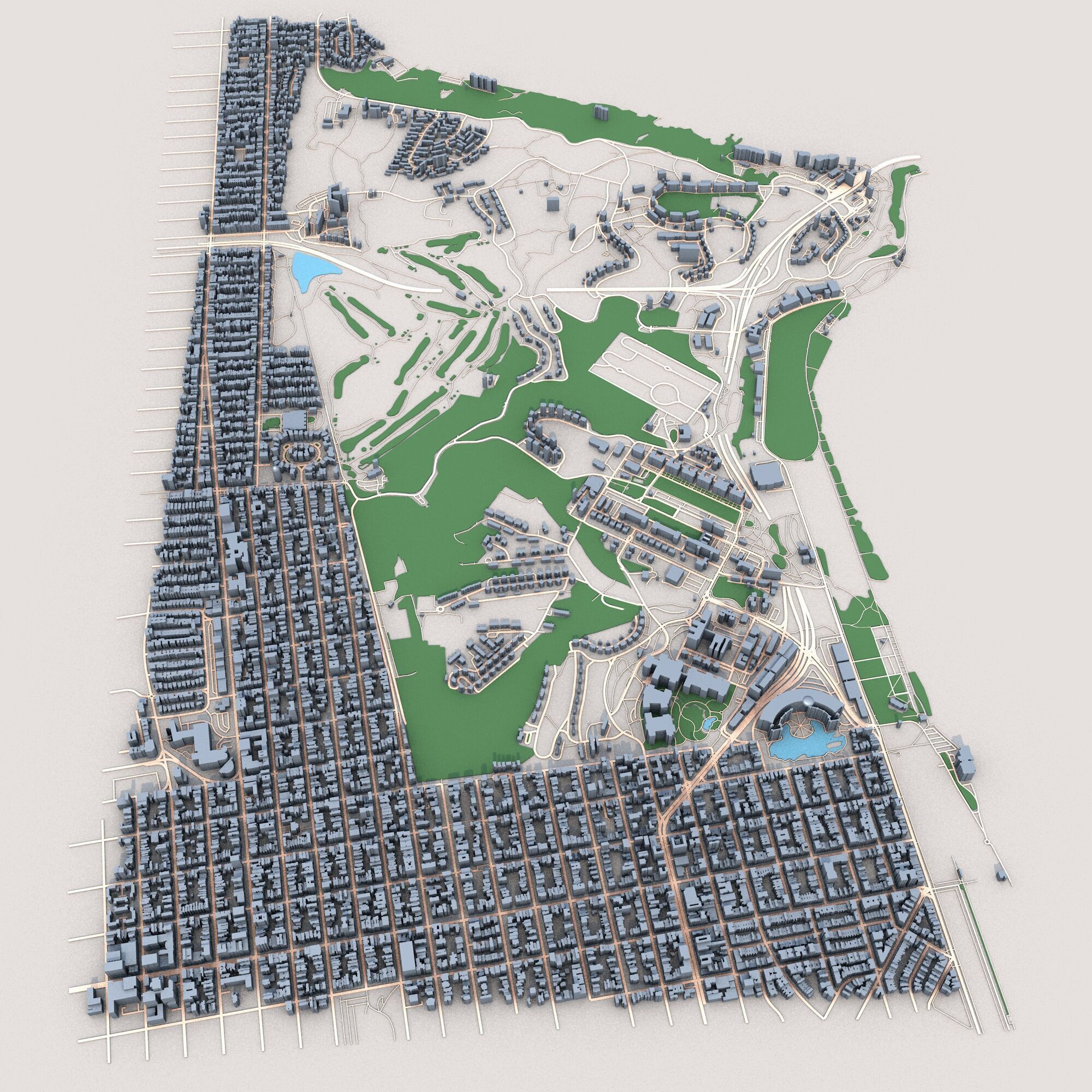 San Francisco City California 3D model_1