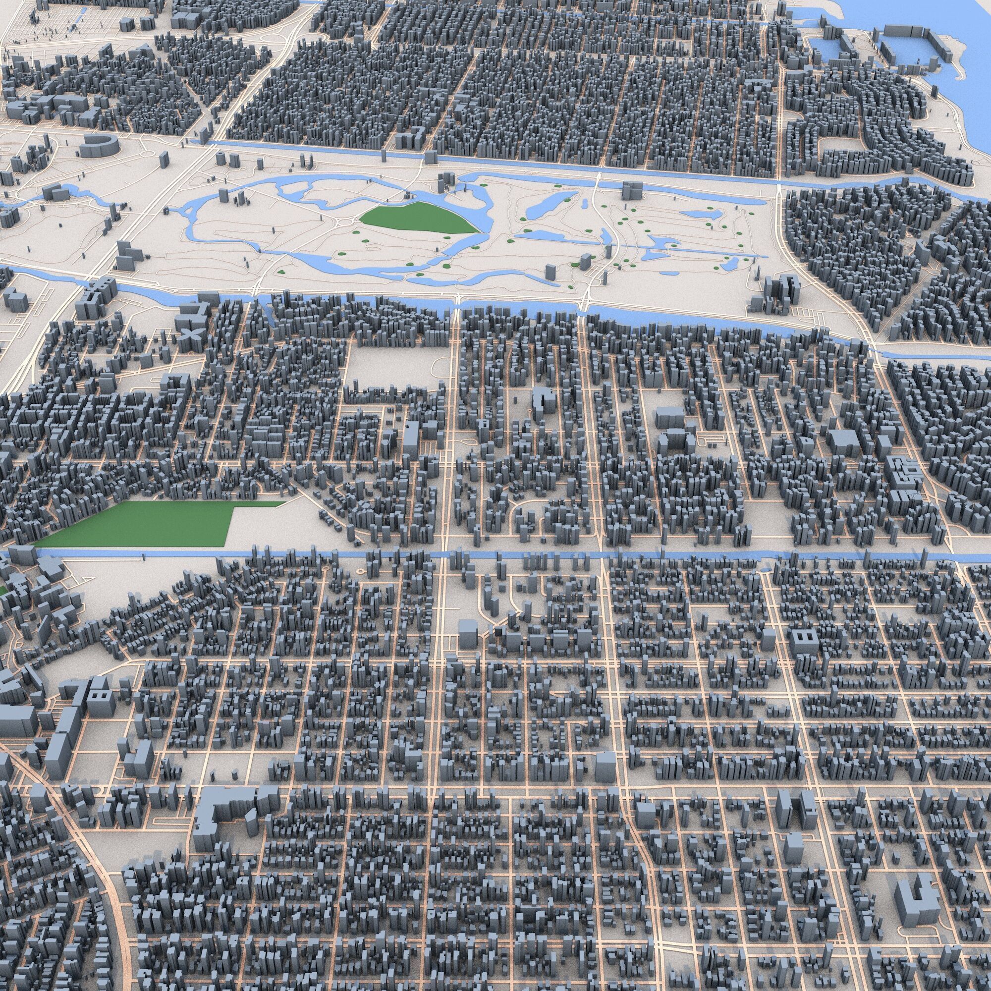 New Orleans City Louisiana USA 3D model_2