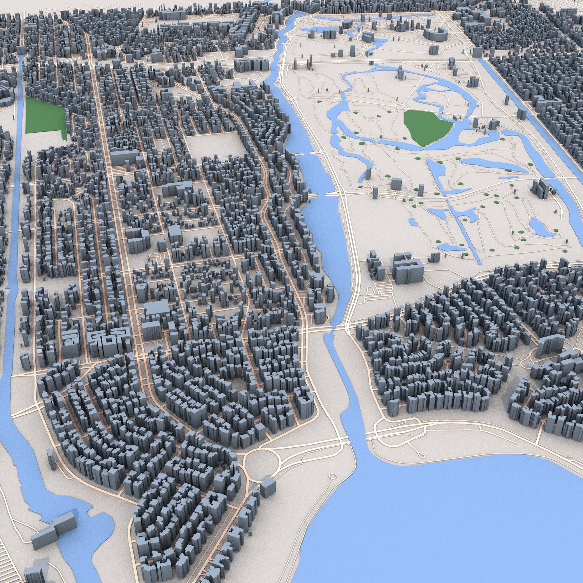 New Orleans City Louisiana USA 3D model_4