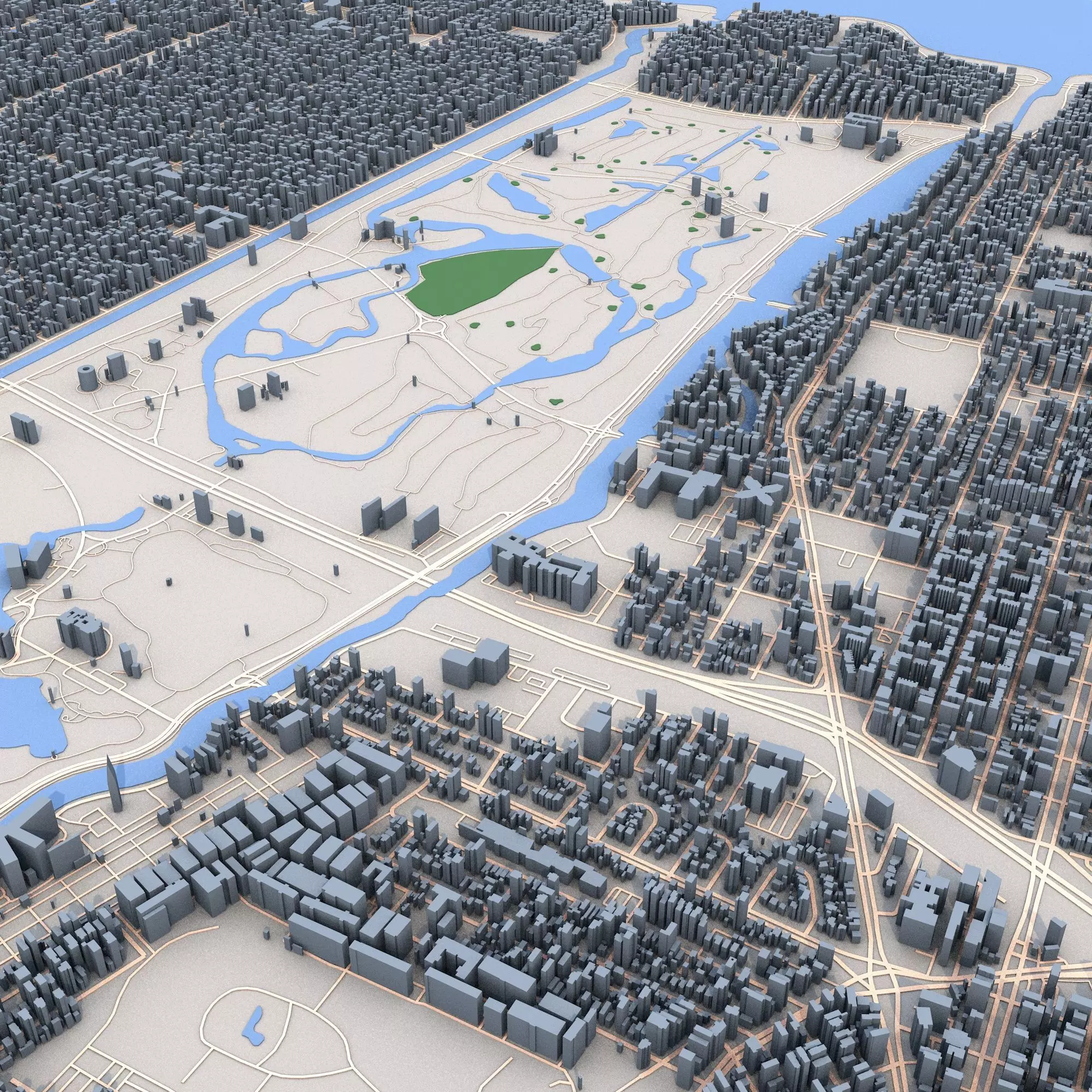 New Orleans City Louisiana USA 3D model_0