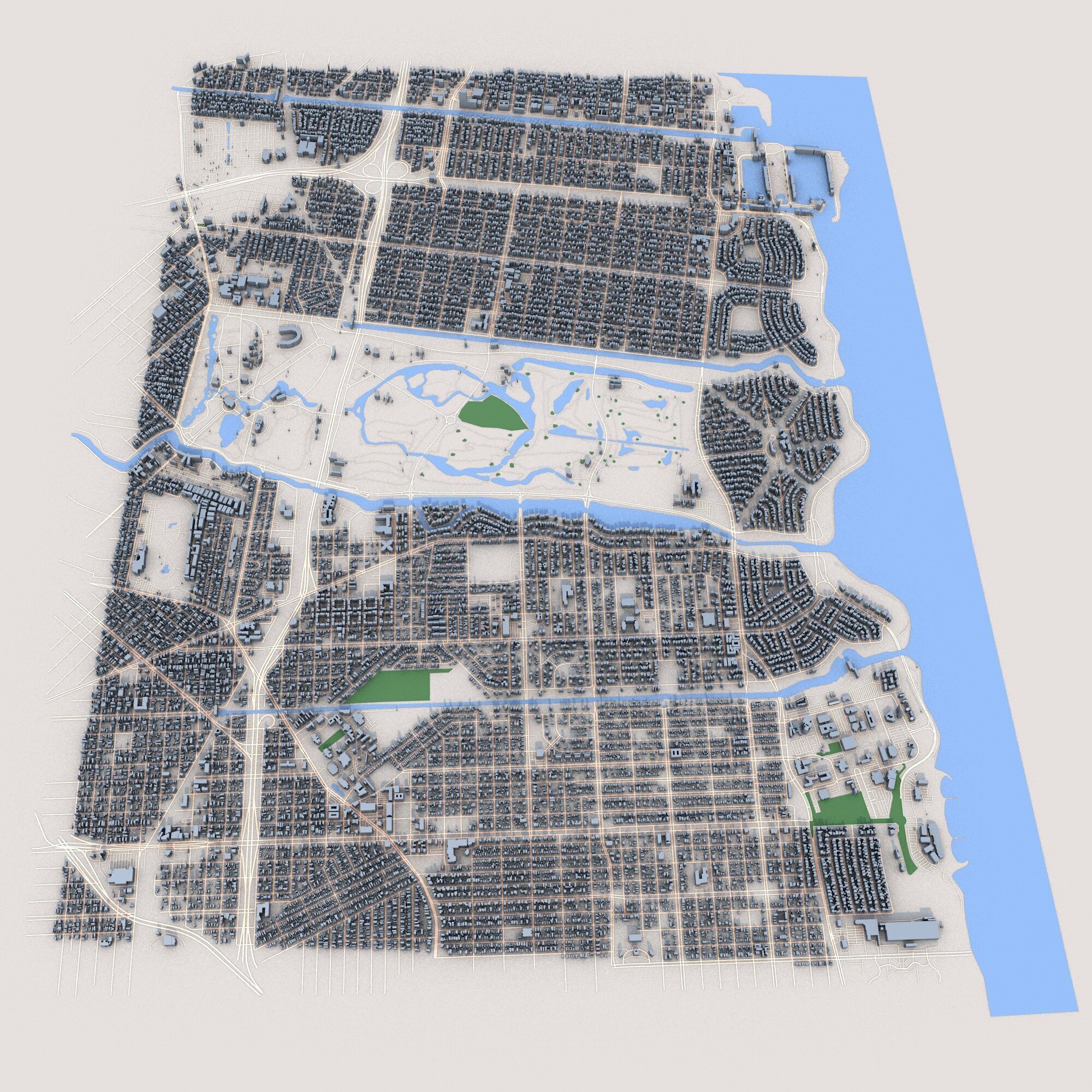 New Orleans City Louisiana USA 3D model_1