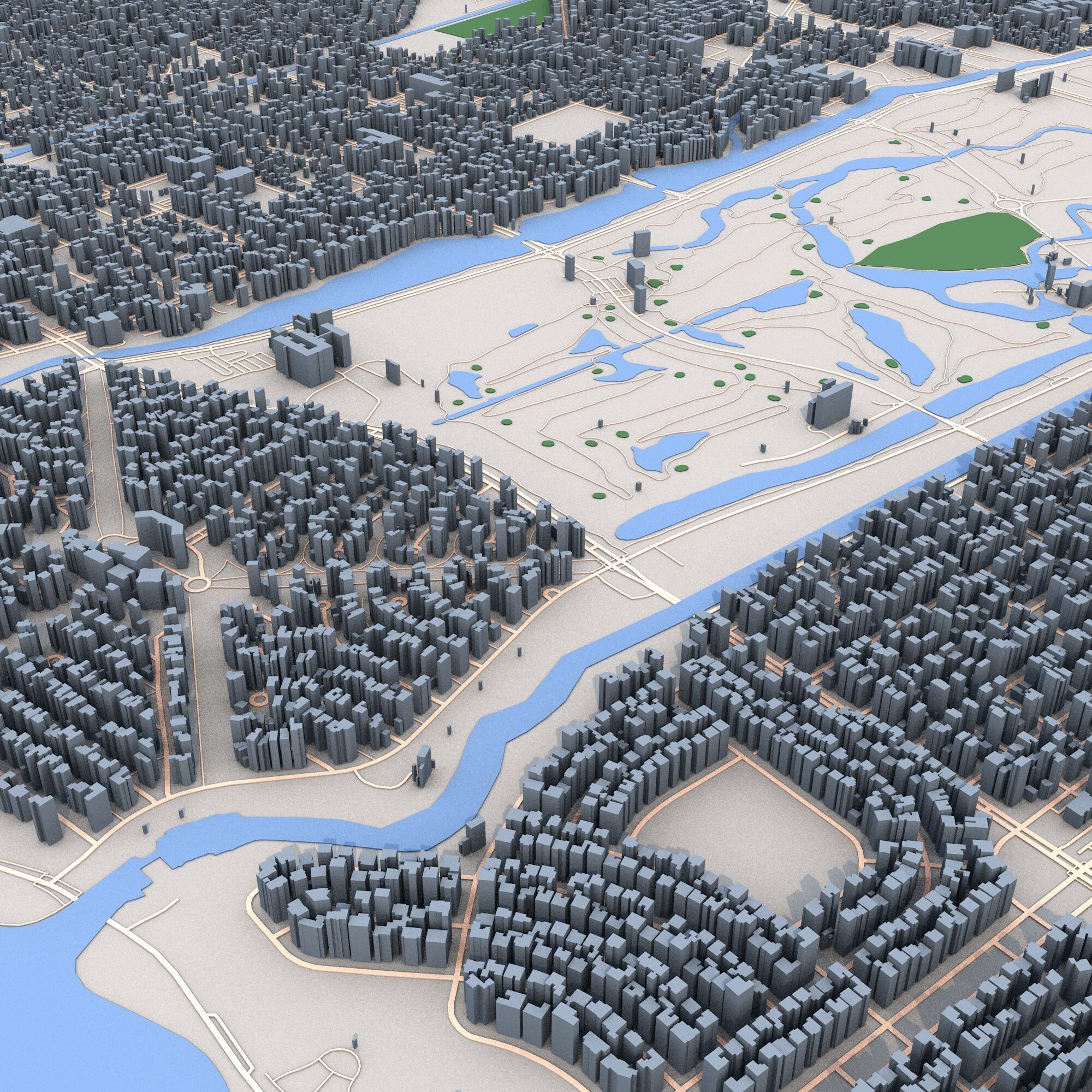 New Orleans City Louisiana USA 3D model_5