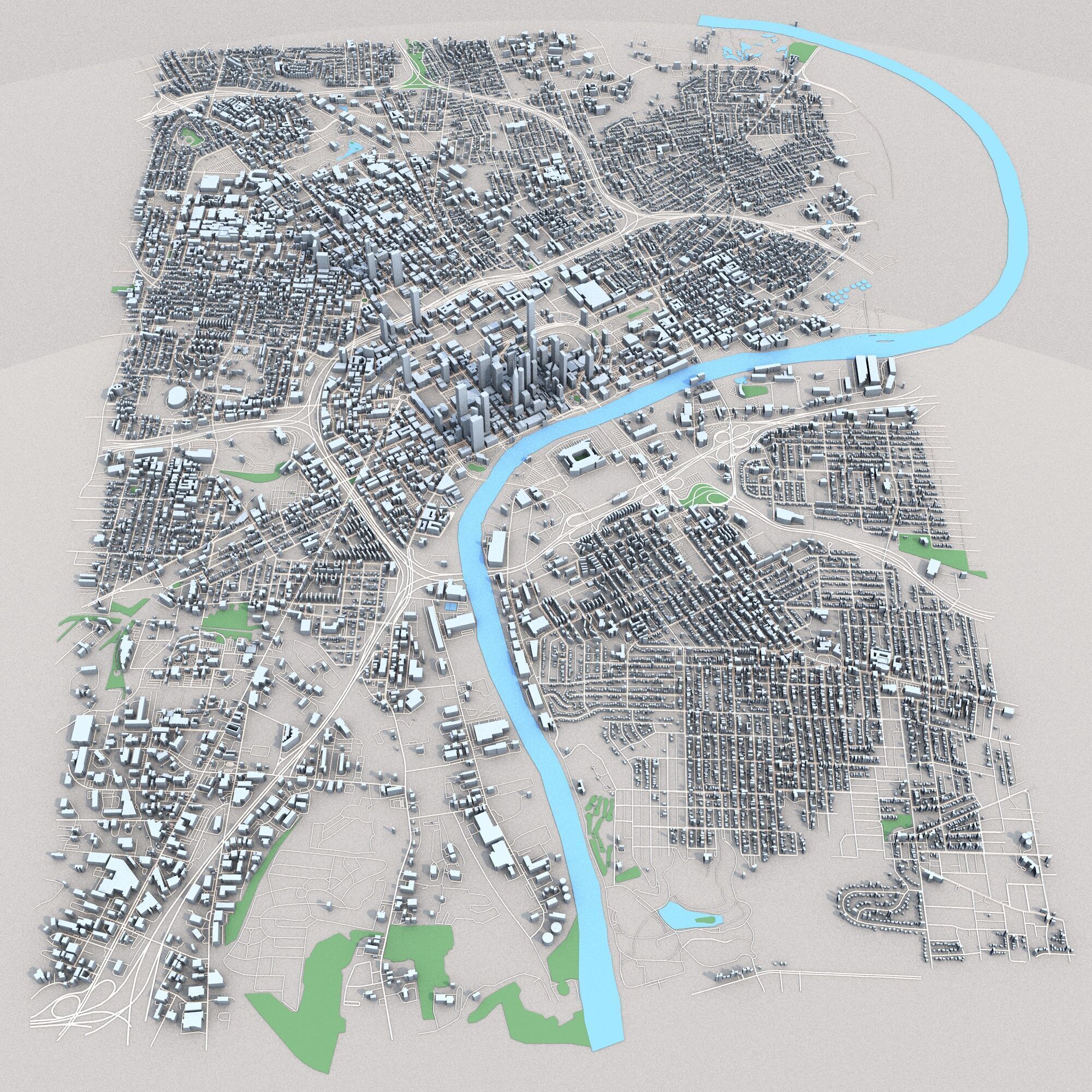 Nashville City Tennessee USA 3D model_1