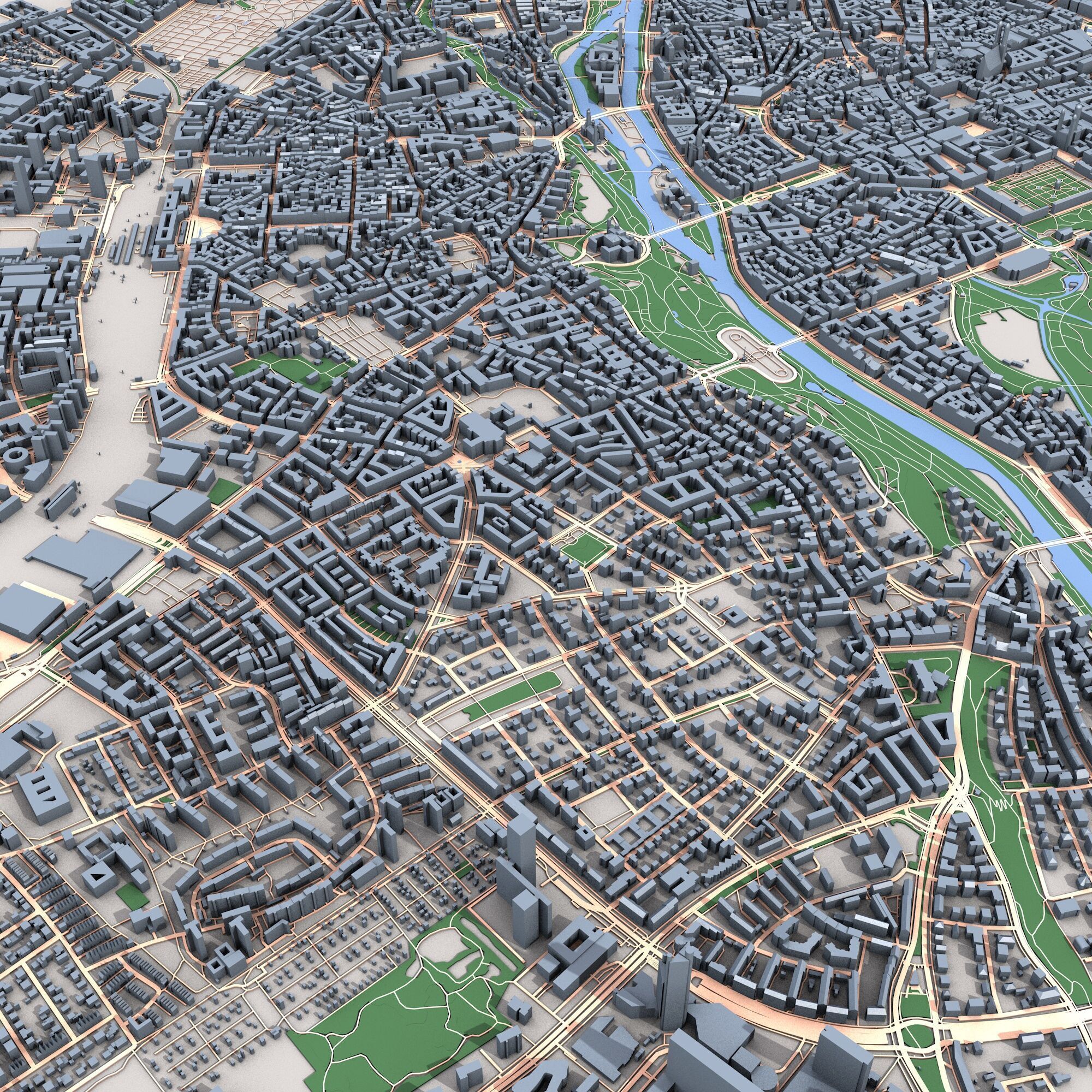 Munich City Germany 3D model_3