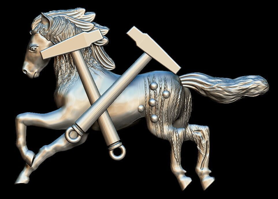Horse pendants 3D print model 3D print model_1