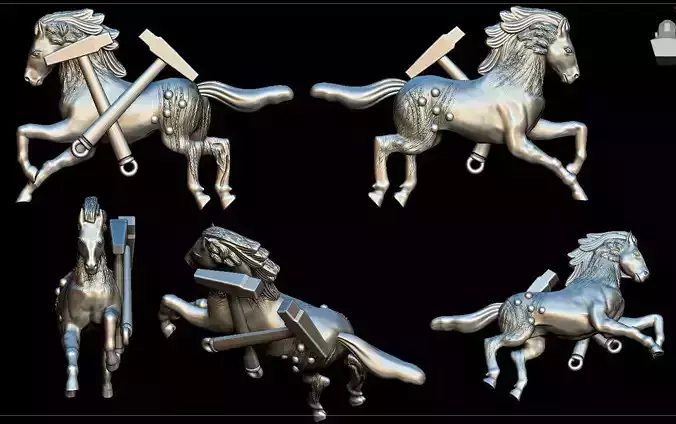 Horse pendants 3D print model