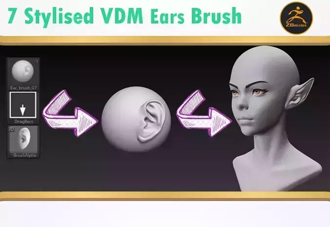 Stylized Ear Brush