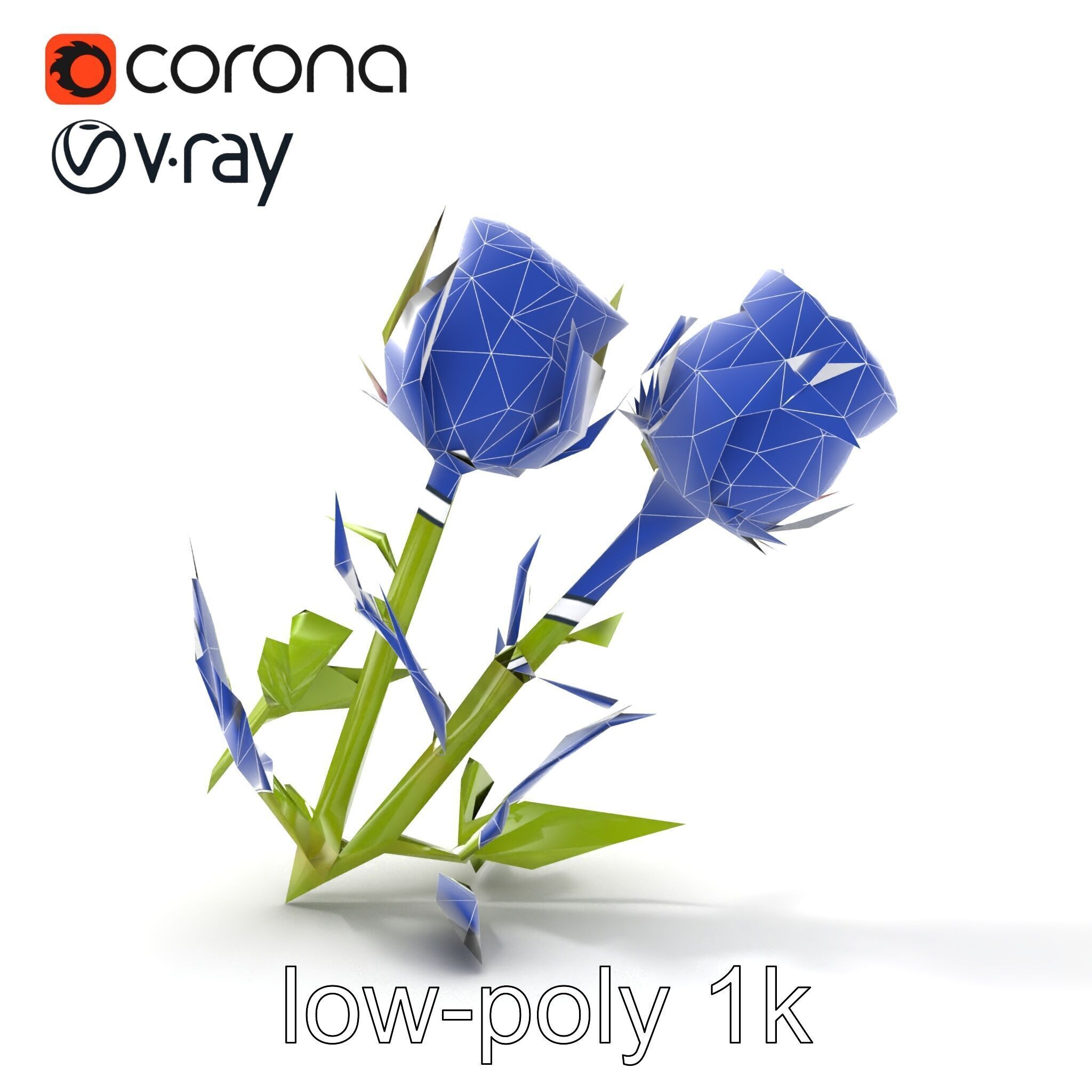 Thistle Leaves Detailed Nature model pack Low-poly 3D model_19