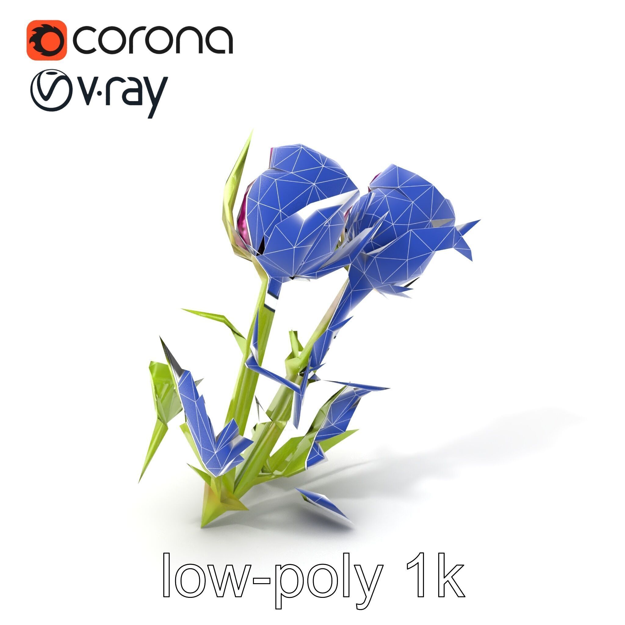 Thistle Leaves Detailed Nature model pack Low-poly 3D model_7