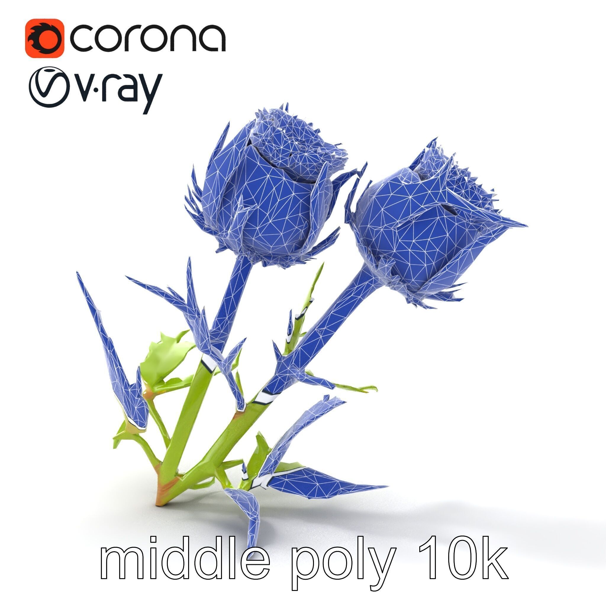 Thistle Leaves Detailed Nature model pack Low-poly 3D model_28