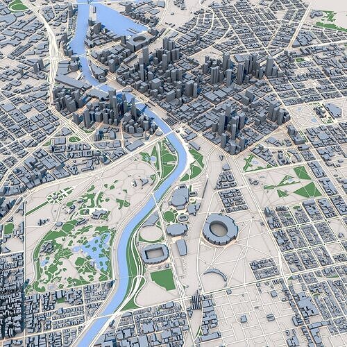 Melbourne City Australia 3D model