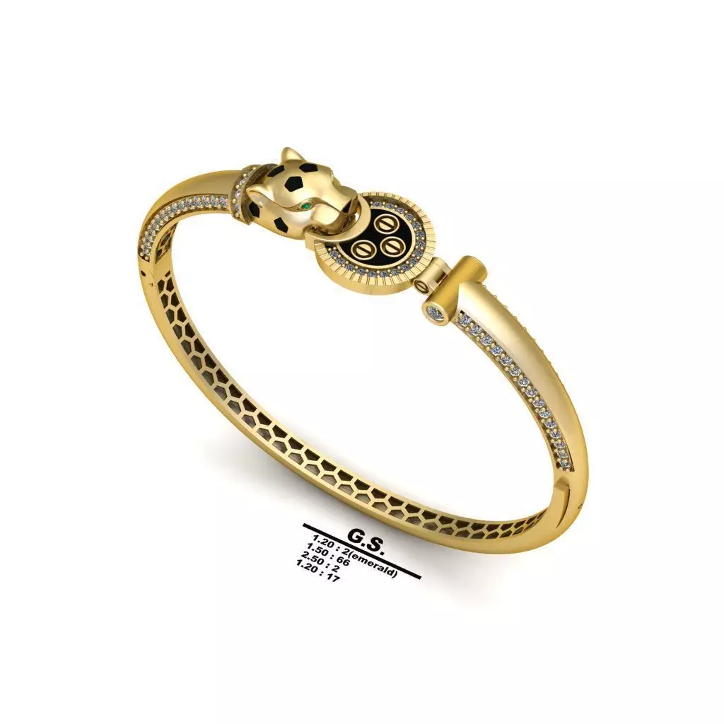 3d zbrush tiger handcuff model 3D print model