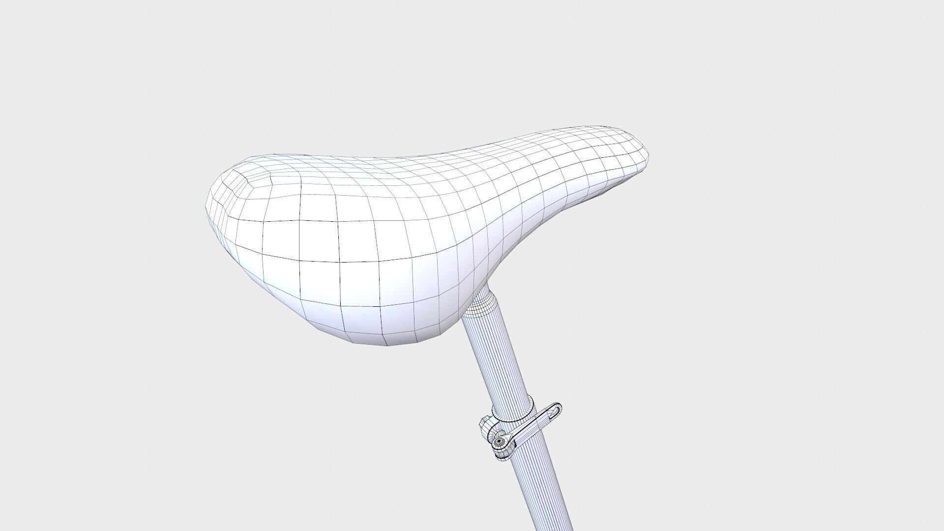 Bicycle Seat Low-poly 3D model_11