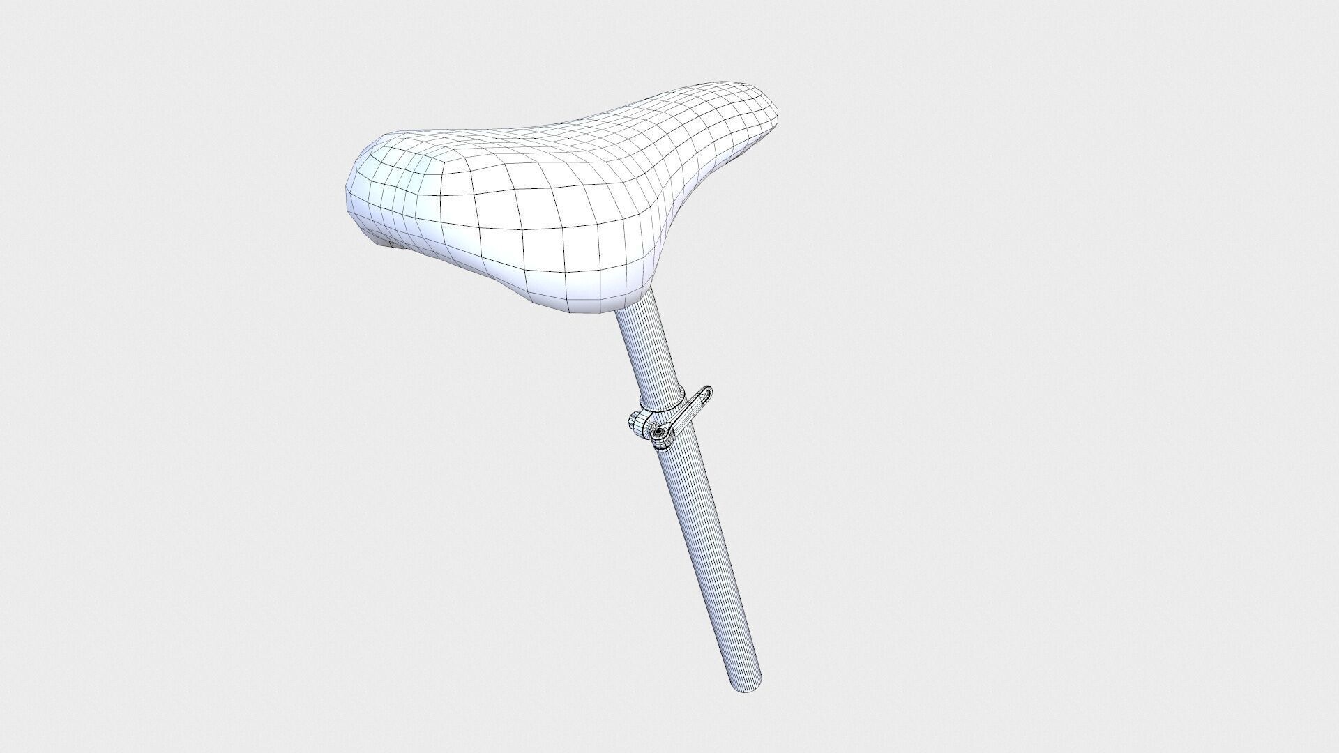 Bicycle Seat Low-poly 3D model_15