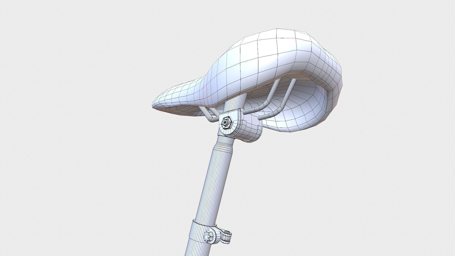 Bicycle Seat Low-poly 3D model_13