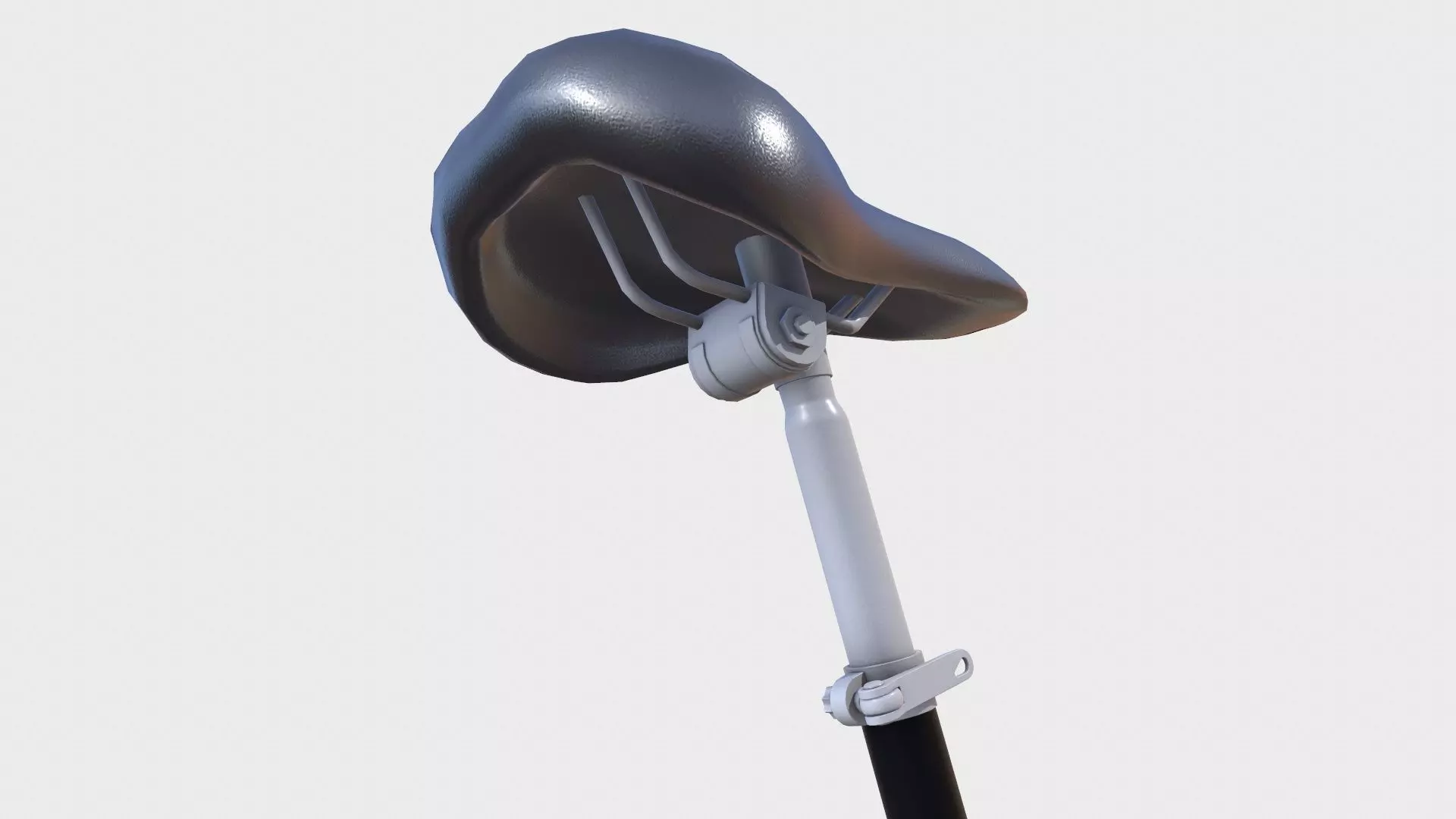 Bicycle Seat Low-poly 3D model_0