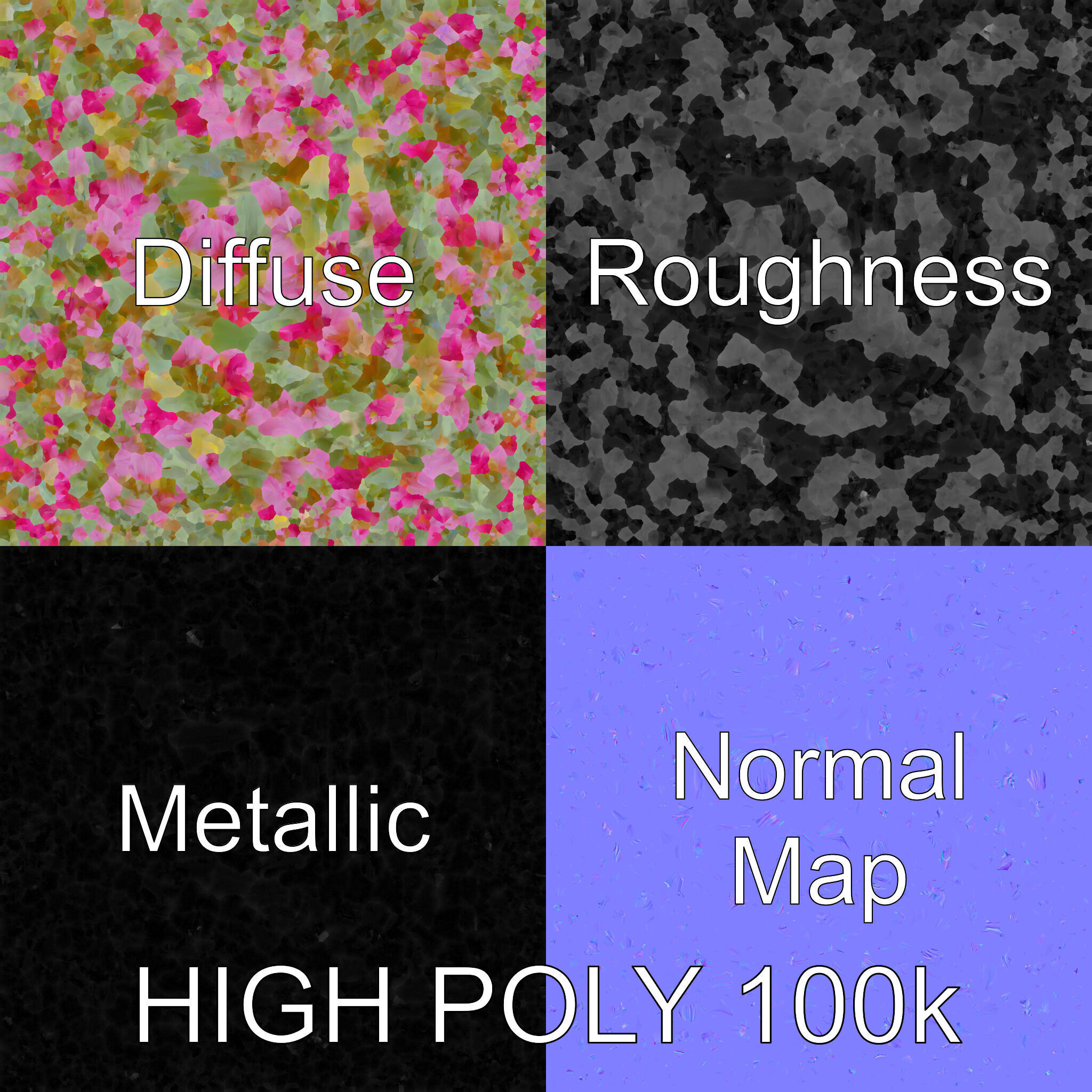 Cirsium Arvense Flower Model Pack with Spiny Leaves Low-poly 3D model_3