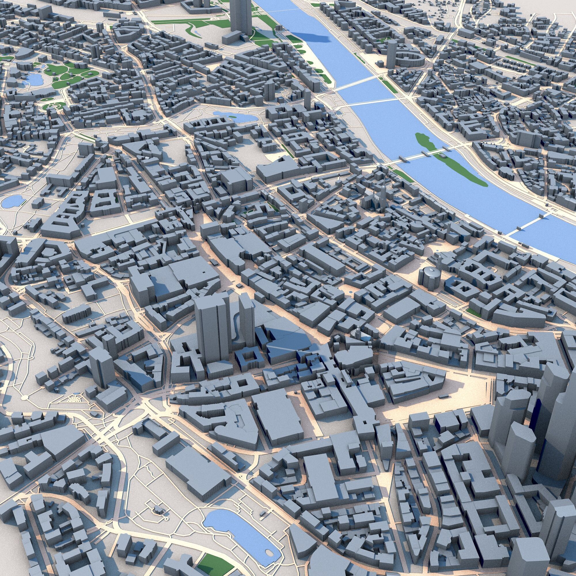Frankfurt City Germany 3D model_5
