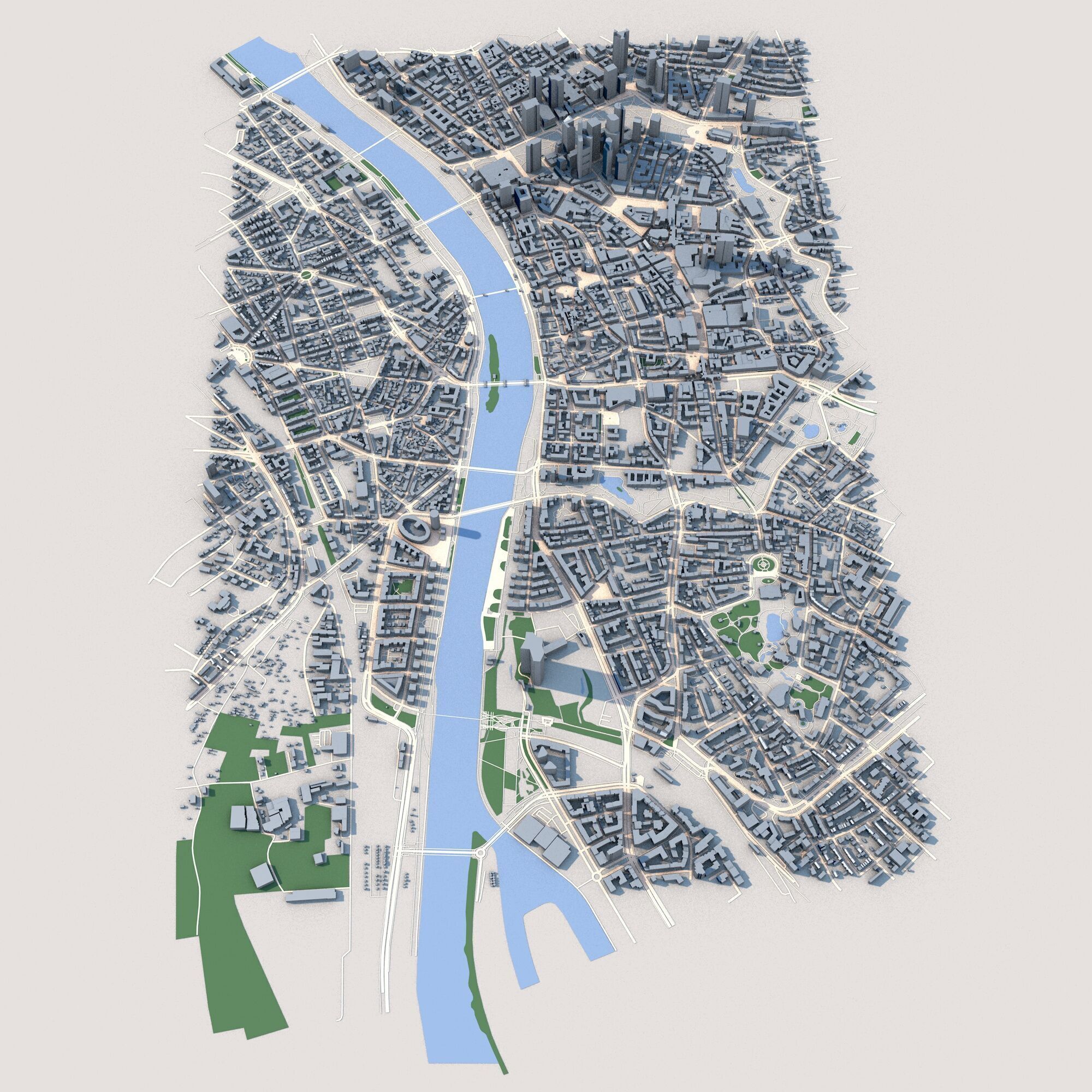 Frankfurt City Germany 3D model_2