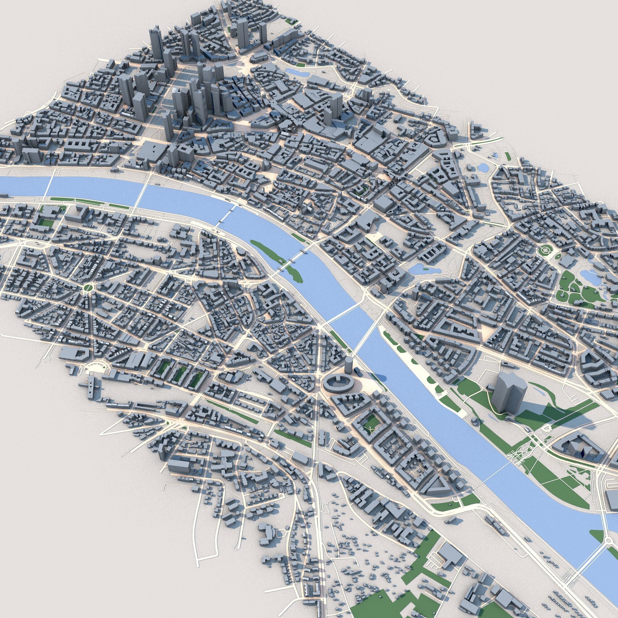 Frankfurt City Germany 3D model_1