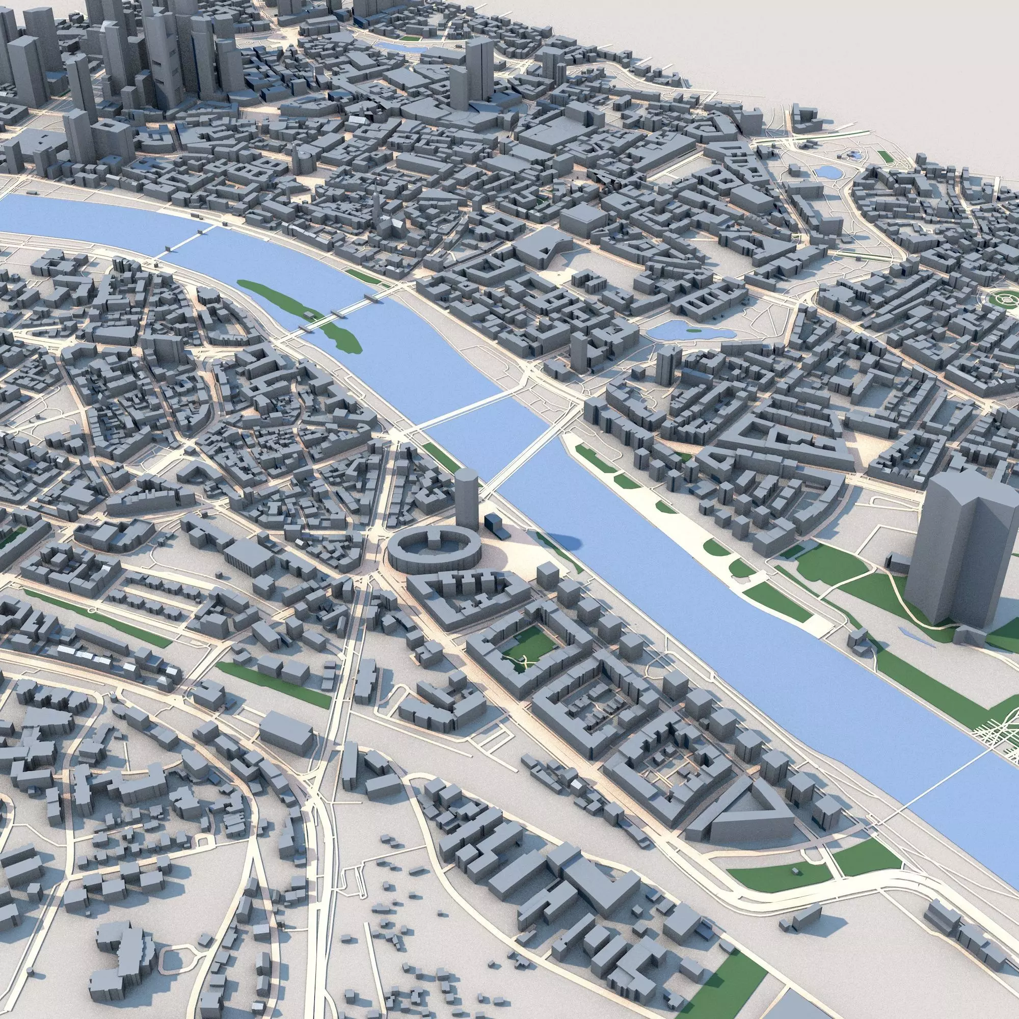Frankfurt City Germany 3D model_0
