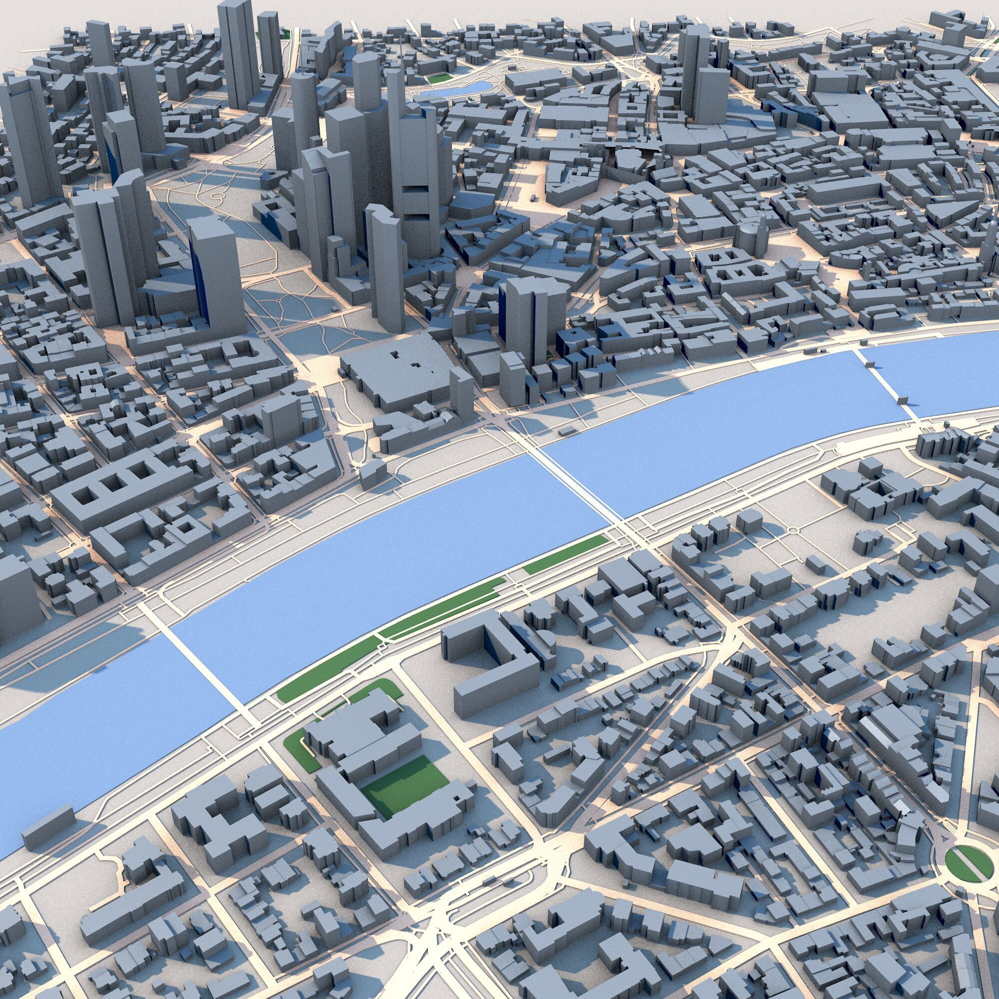 Frankfurt City Germany 3D model_7