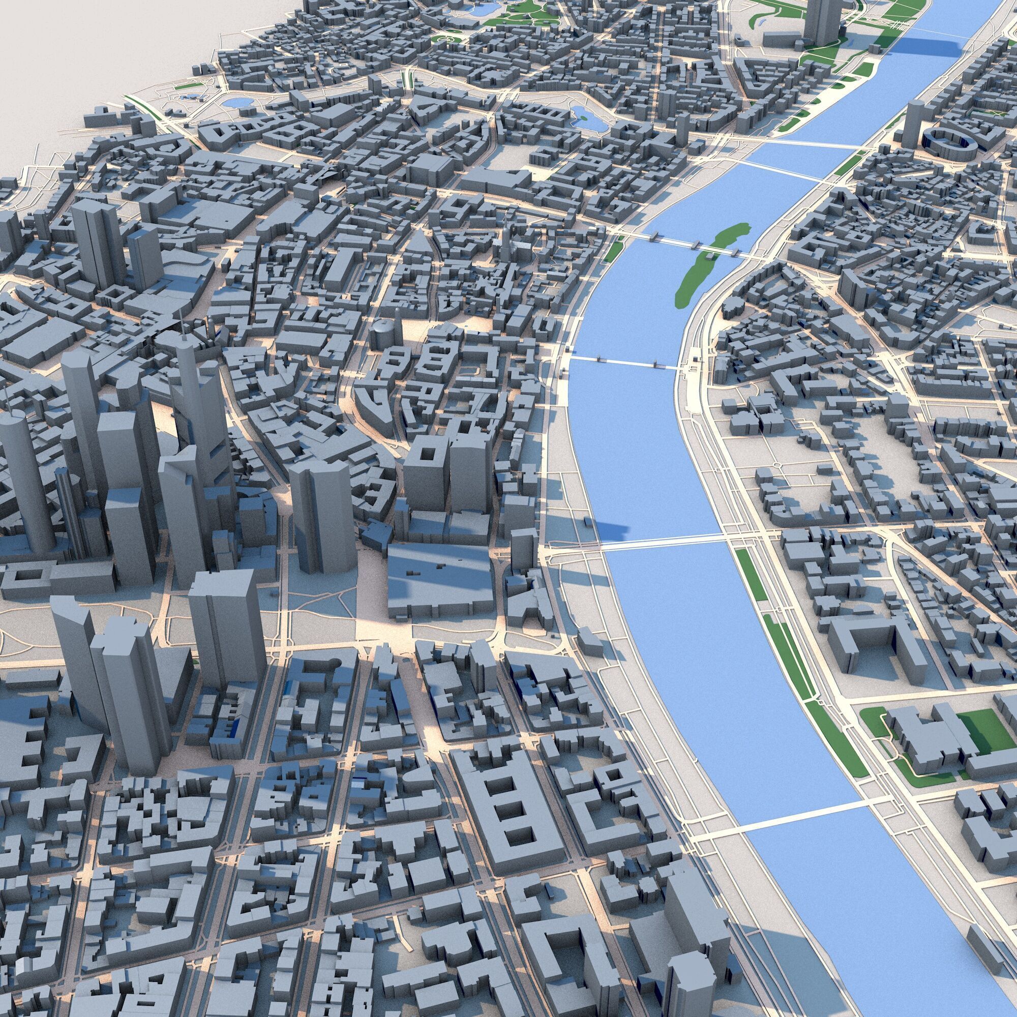 Frankfurt City Germany 3D model_6