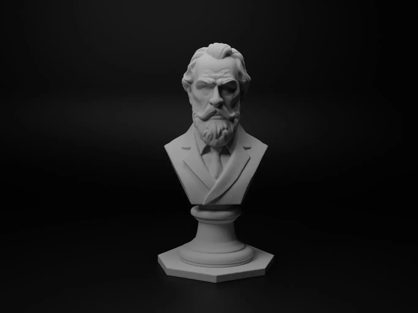Inventor Bust Chess 3D print model