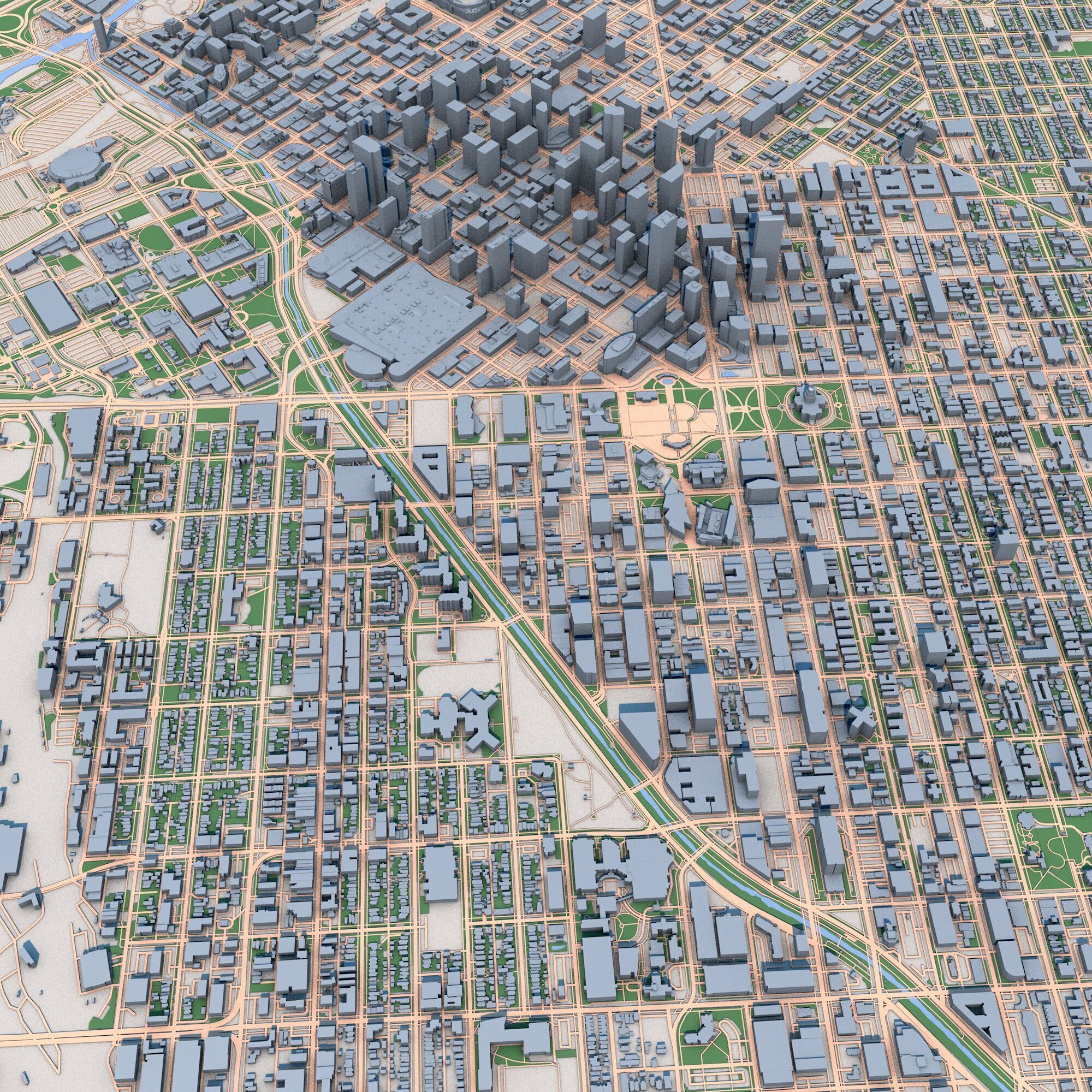 Denver City Colorado United States 3D model_8