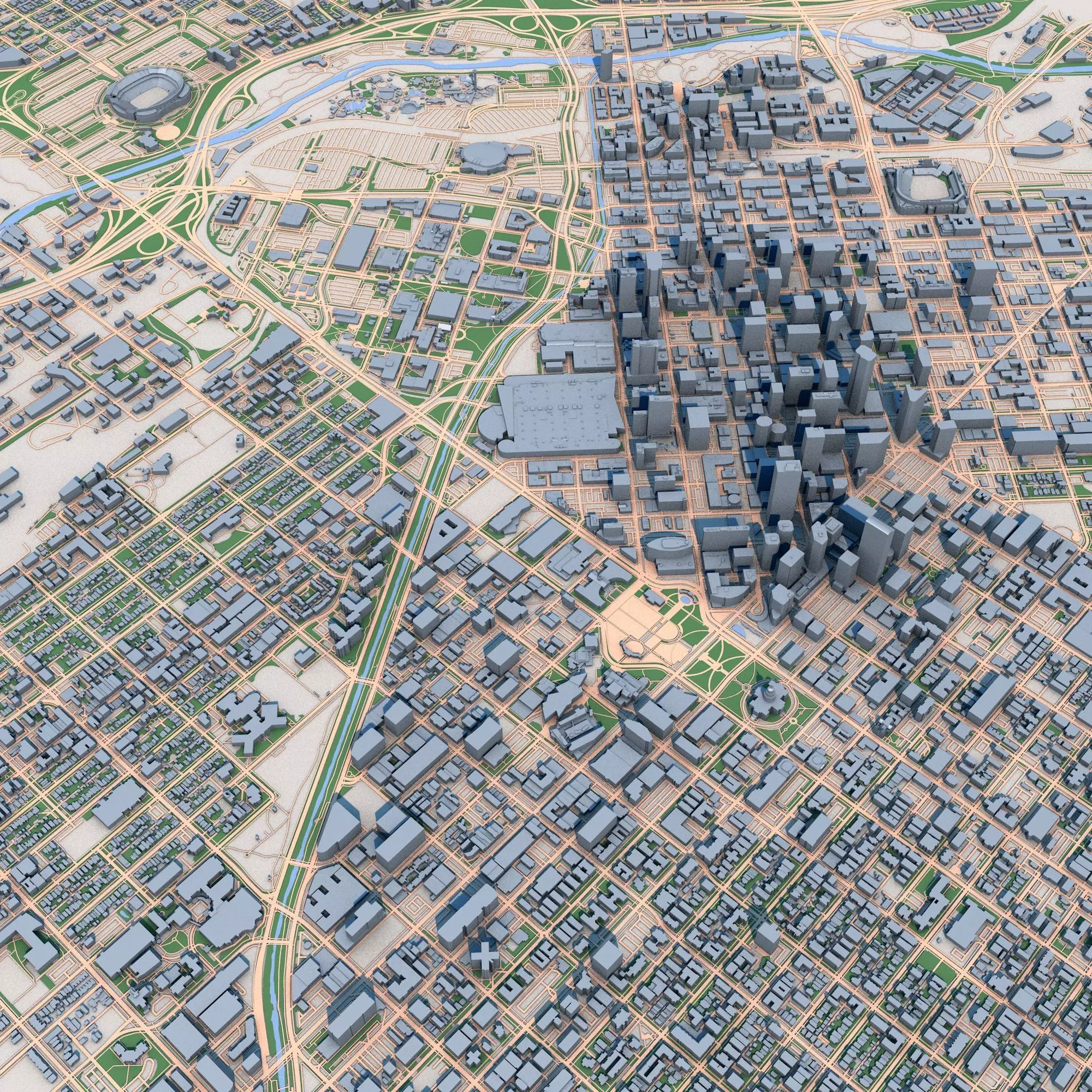 Denver City Colorado United States 3D model_0