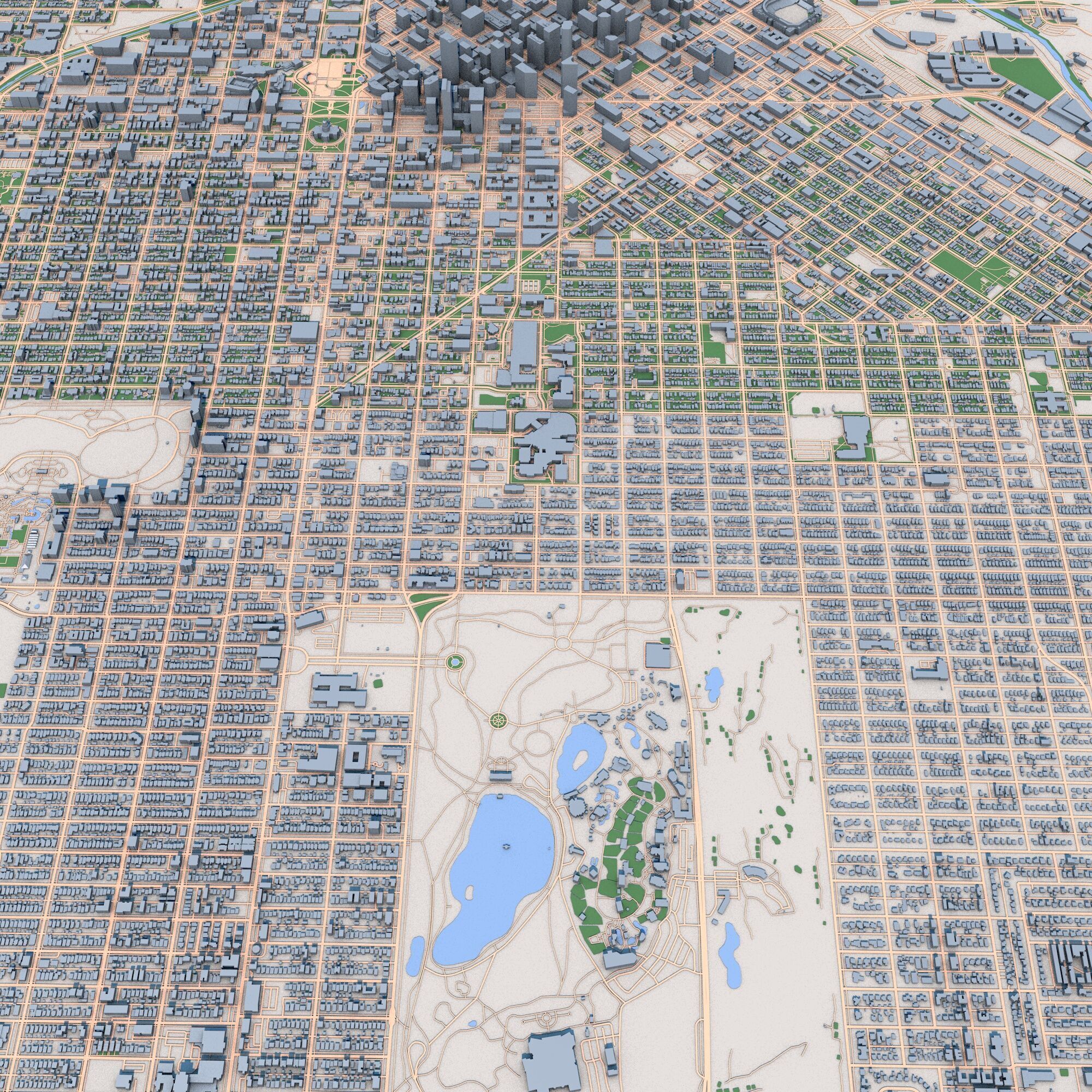 Denver City Colorado United States 3D model_3