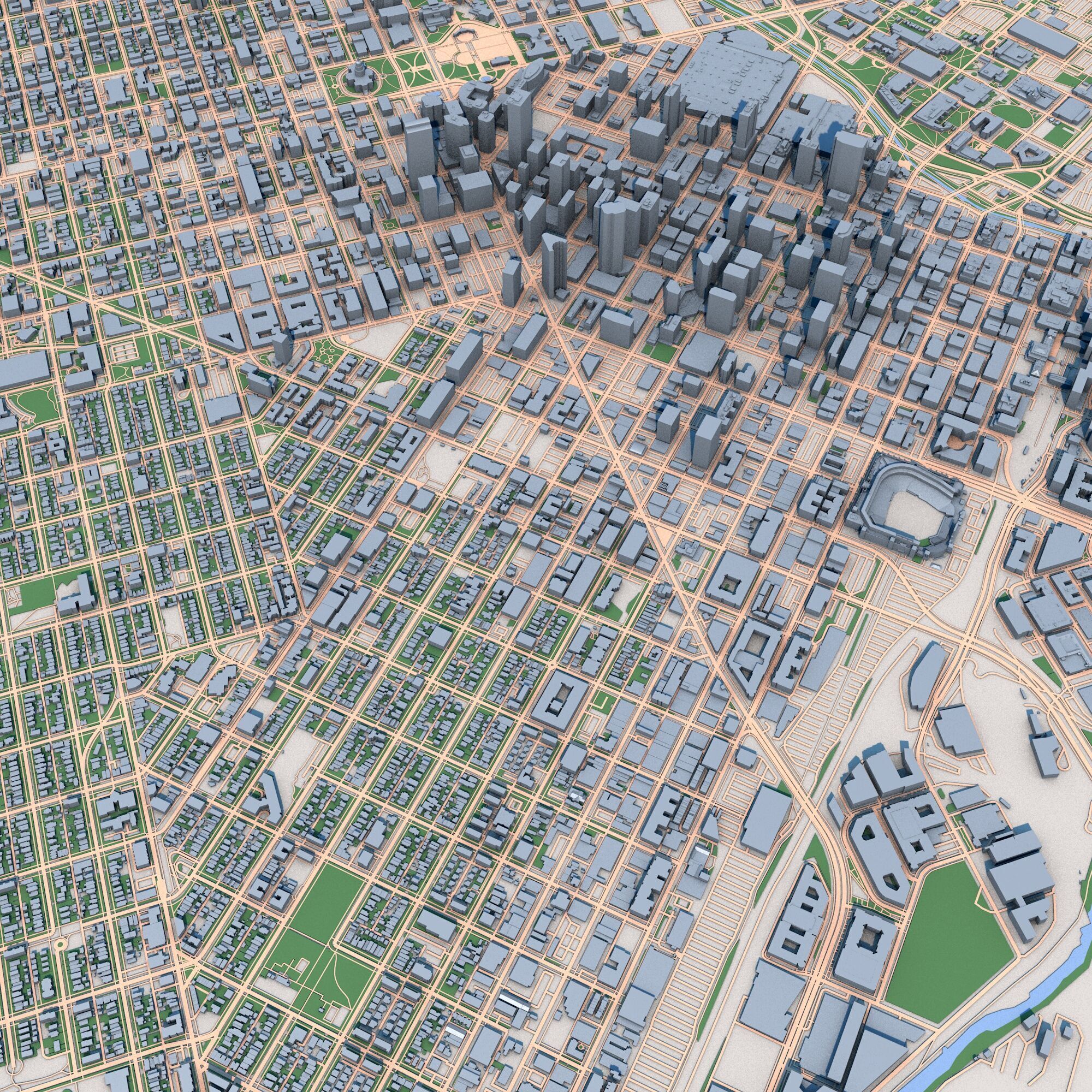 Denver City Colorado United States 3D model_4