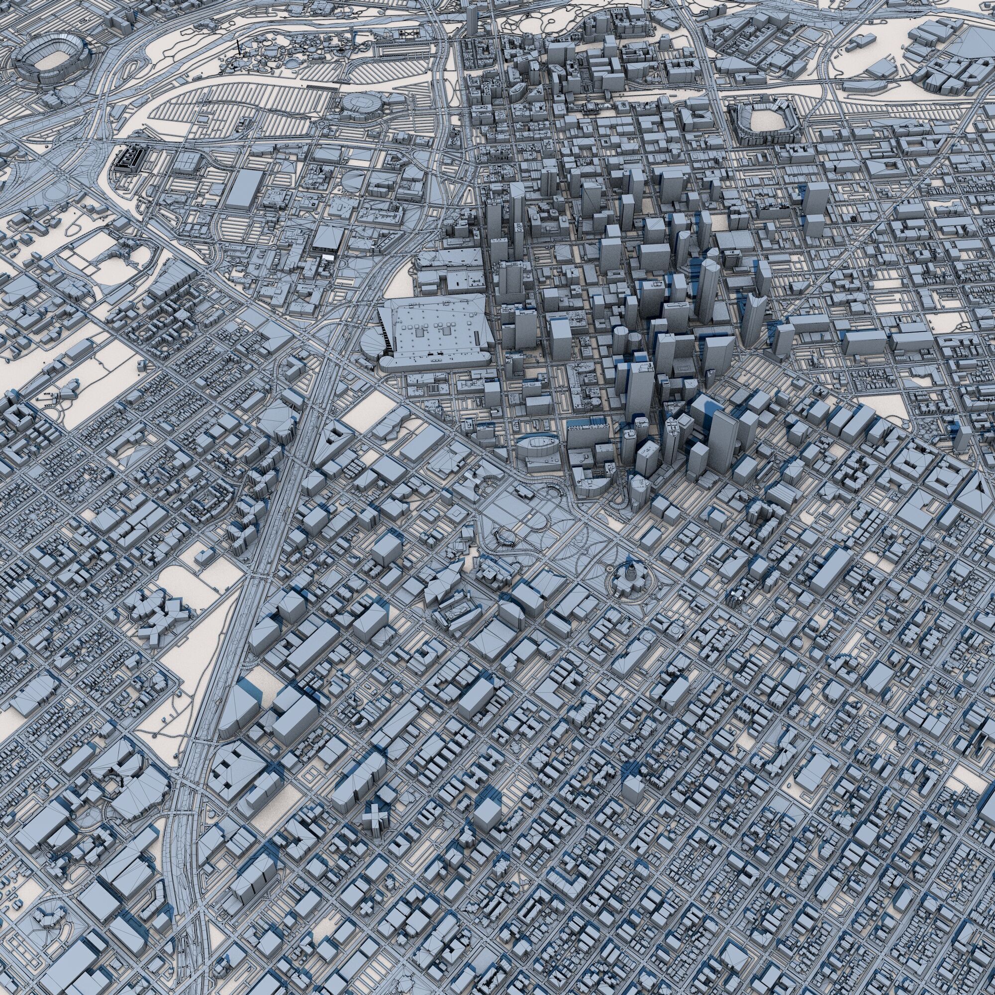 Denver City Colorado United States 3D model_9