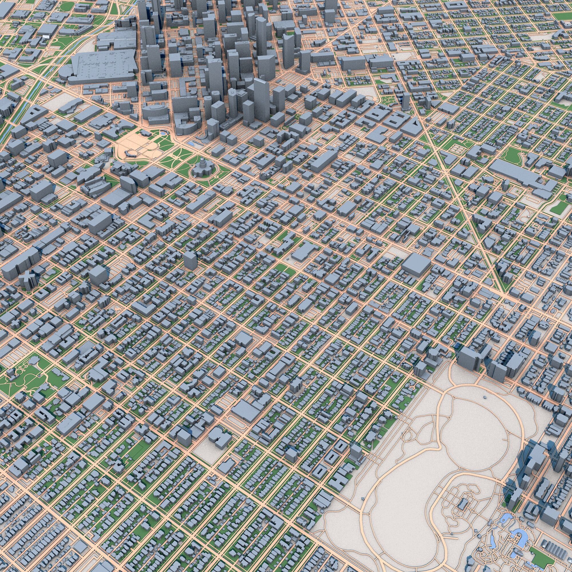 Denver City Colorado United States 3D model_2