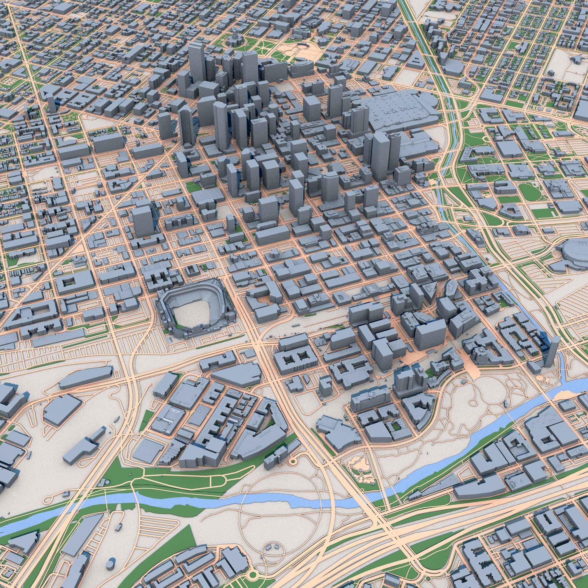 Denver City Colorado United States 3D model_5