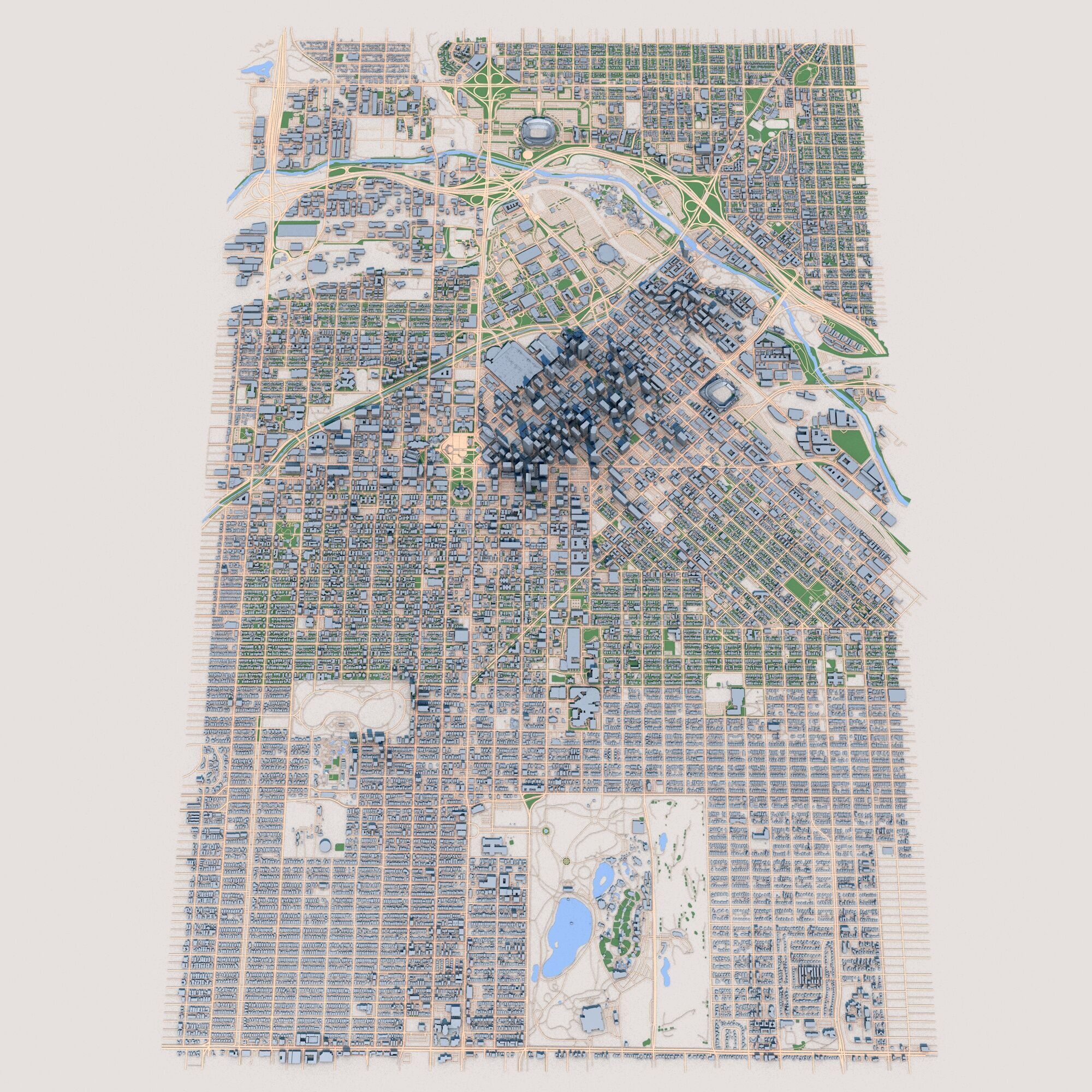 Denver City Colorado United States 3D model_1