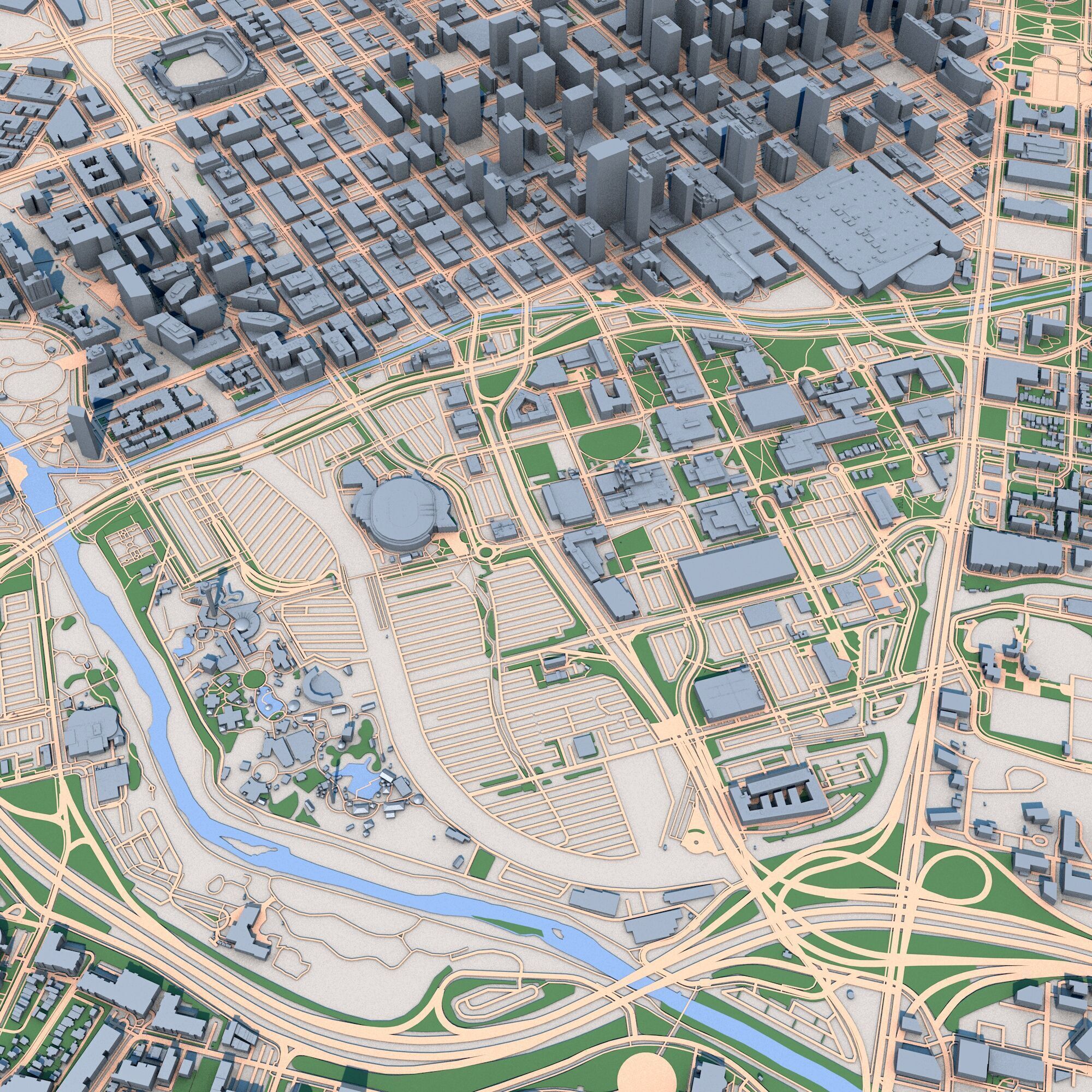 Denver City Colorado United States 3D model_7
