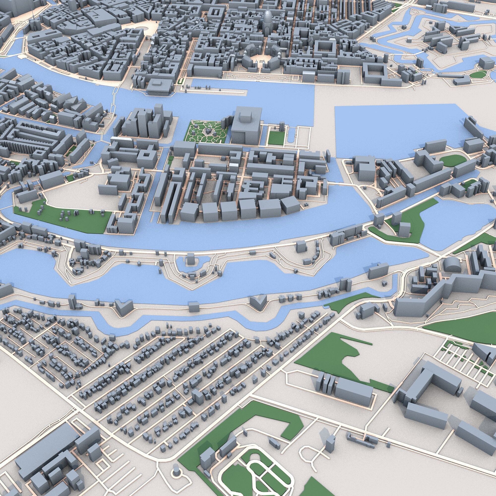 Copenhagen City Denmark 3D model_2